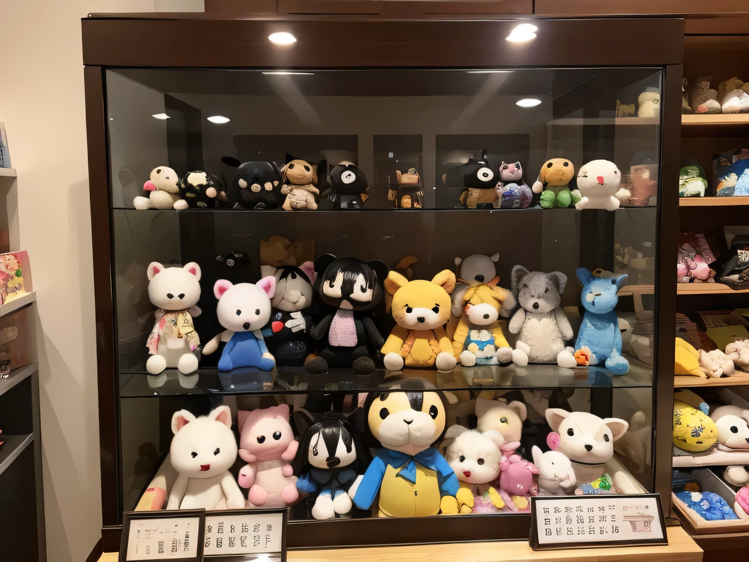 ((Toy橱窗))，There are many stuffed animals displayed in the glass cabinet, 毛绒Toy，Toy小熊，Toy娃娃, playmates Toy, Nendoroid, Toy figures, Store window photos, statue, Sandra Pelzer, Toy室, collect, Toy, Sopheby&#39;s, 80&#39;s