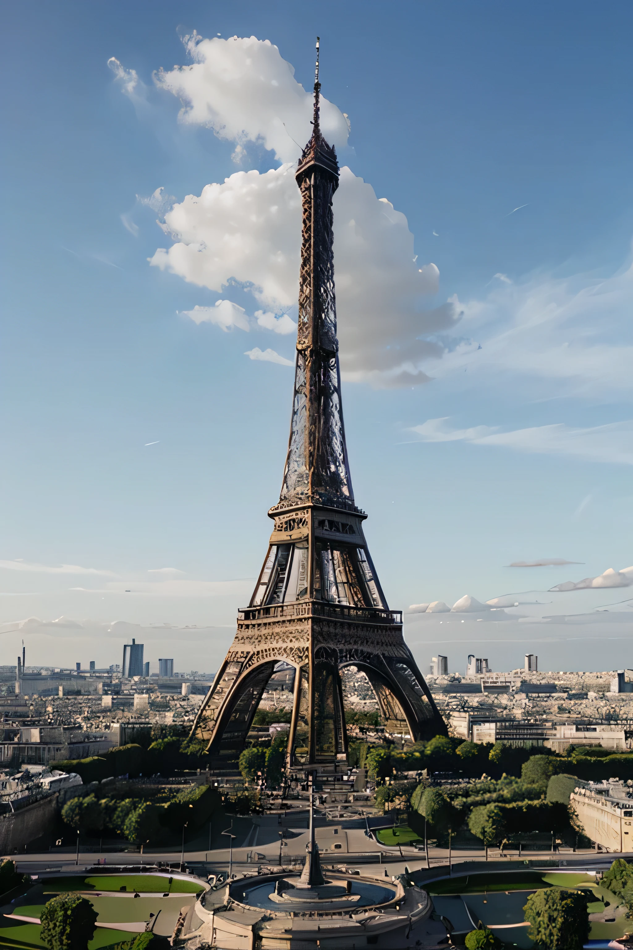 Paris torre effel com elementos da olimpiadas