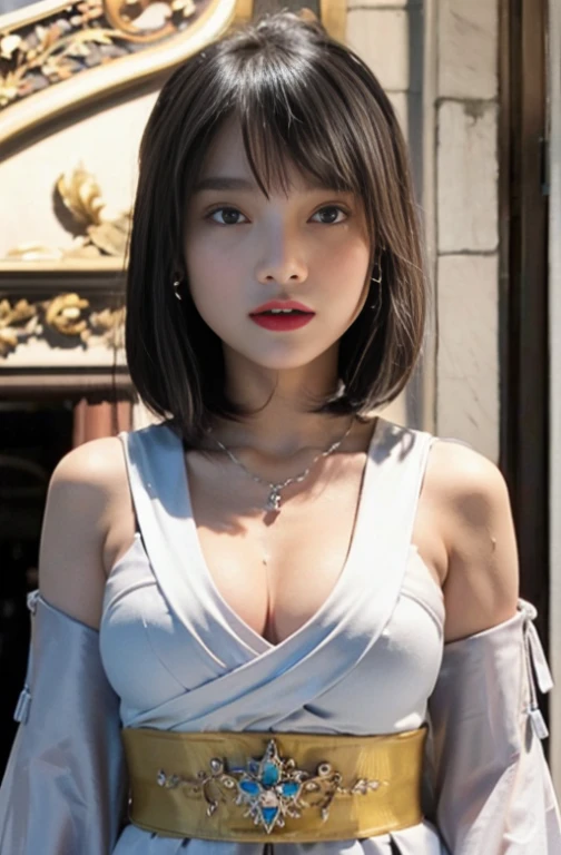( crying)1girl in, 独奏, jewely, Detached sleeve, a necklace, blue-beaded earring, Hakama skirt
Yunafx、
超A high resolution、a picture、Photorealsitic、ighly detailed、A detailed face、Cute Woman Solo、Castle balcony、
medium breasts、(masterpiece、hightquality)、looking at the viewers、gorgeous goddesob cuts、shinny skin、
Charming and、Charming and、dream-like、Royal cloak、((thick bangs))、