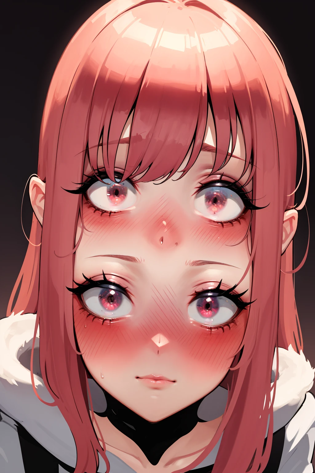 1girl, constricted pupils, full-face blush, embarrassed, blush,, masterpiece, best quality, highly detailed