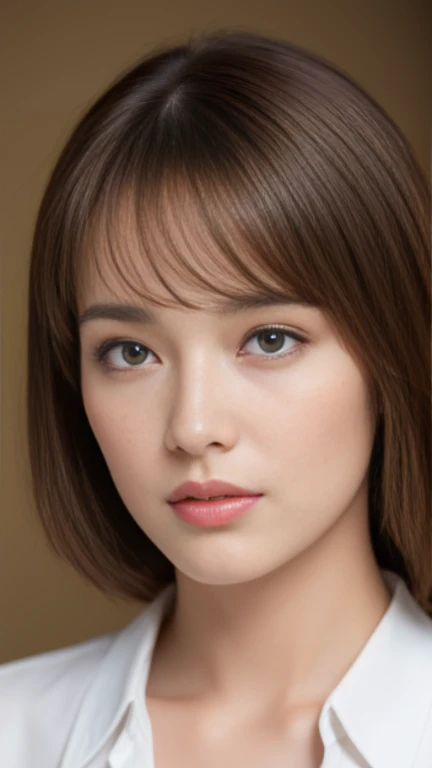 ((highest quality、8K、masterpiece:1.3))、sharp focus:1.2、beautiful woman with perfect style:1.4、thin abs:1.2、((dark brown hair、big breasts:1.2))、(white button up long shirt:1.1)、bikini、Highly detailed face and skin texture、detailed eye、double eyelid、full body esbian