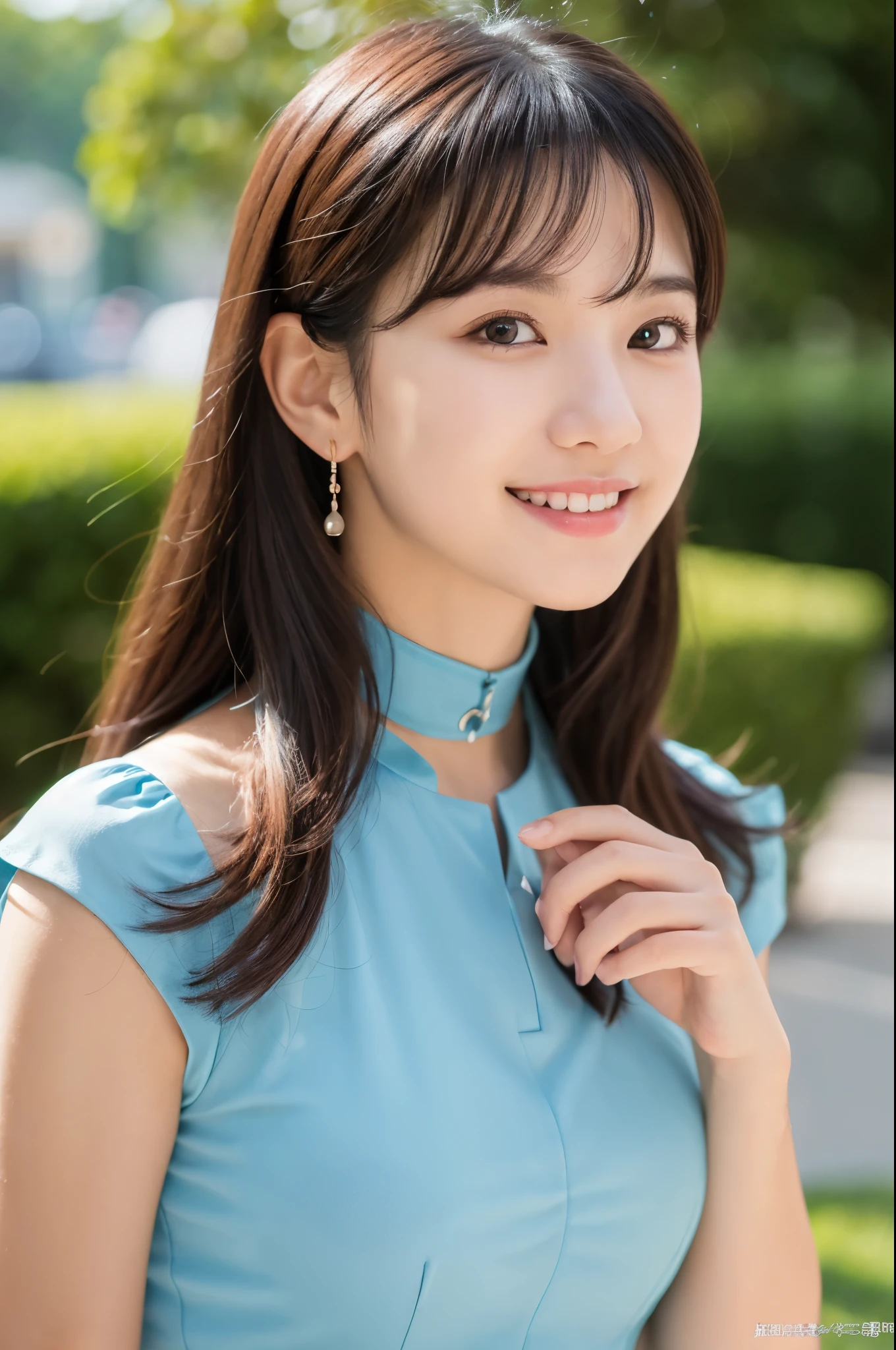 ulzzang-6500-V1.1, (Raw photo:1.2), (photorealistic), beautiful detailed girl, (See-through:1.3),  (pussy real: 1.4), very detailedな目と顔, beautiful detailed eyes,  (Strapless dress, super realistic pantyhose:1.2, black choker)、 (very affectionate smile:1.2)、huge file size, High resolution, very detailed, highest quality, [masterpiece:1.6], An illustration, very detailed, ticker, fine details, highest quality, 8k wallpaper, movie lighting, 1 girl, 17 years old, perfect body shape, cute droopy eyes beautiful big eyes、Pieck finger, ((muste piece)), best quality, 1 girl, eye shadow, upper body whole body, People photography, (full body shot:1.3)、