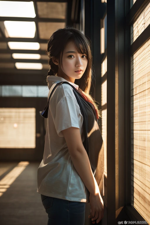 Female student, realistic light, front, (Complex design, Super detailed :1.2), art station, (masterpiece, highest quality), Ultra HD, 32k --v 6