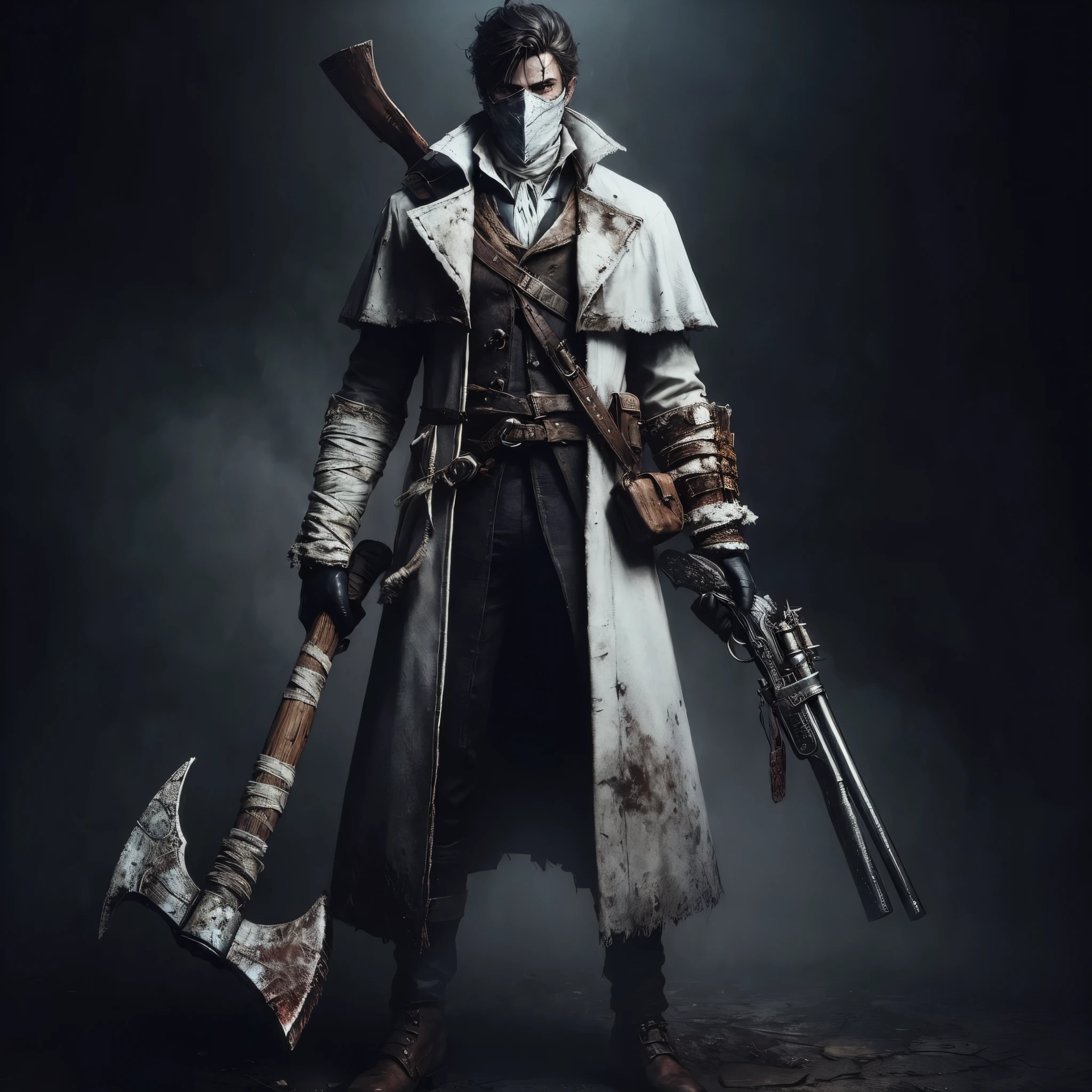 Hunter, bloodborne, glowing eyes