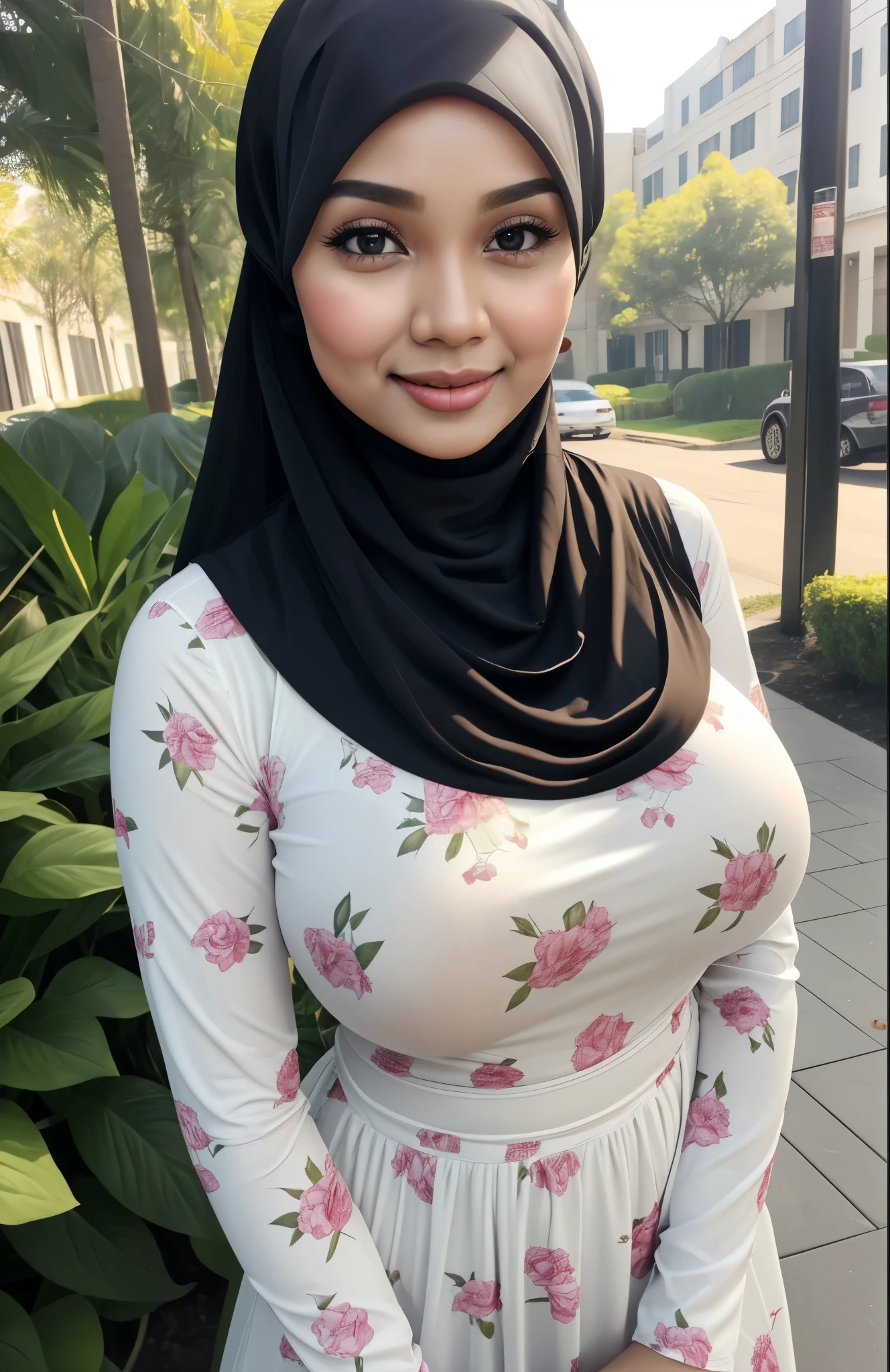 (((HIJAB MALAY GIRL))),((FLAT CHEST)), 8k wallpaper, masterpiece, top-quality, ultra-detailliert, multiple female, 3women, 50~100 years, A MILF, beautiful mature lady, harems, babydoll, Highly exposed, Looking through underwear, Wet the white dress and see through it, exposed pubic hair, Skindentation, seducting smile, Thick lip, chubby lips, red blush, looking at the viewers, Different breast sizes, each with a different hairstyle, cleavage of the breast, Plump、Curvaceouassive hips、seductived faced、Naughty face, (((FLAT CHEST))). RED LIPS