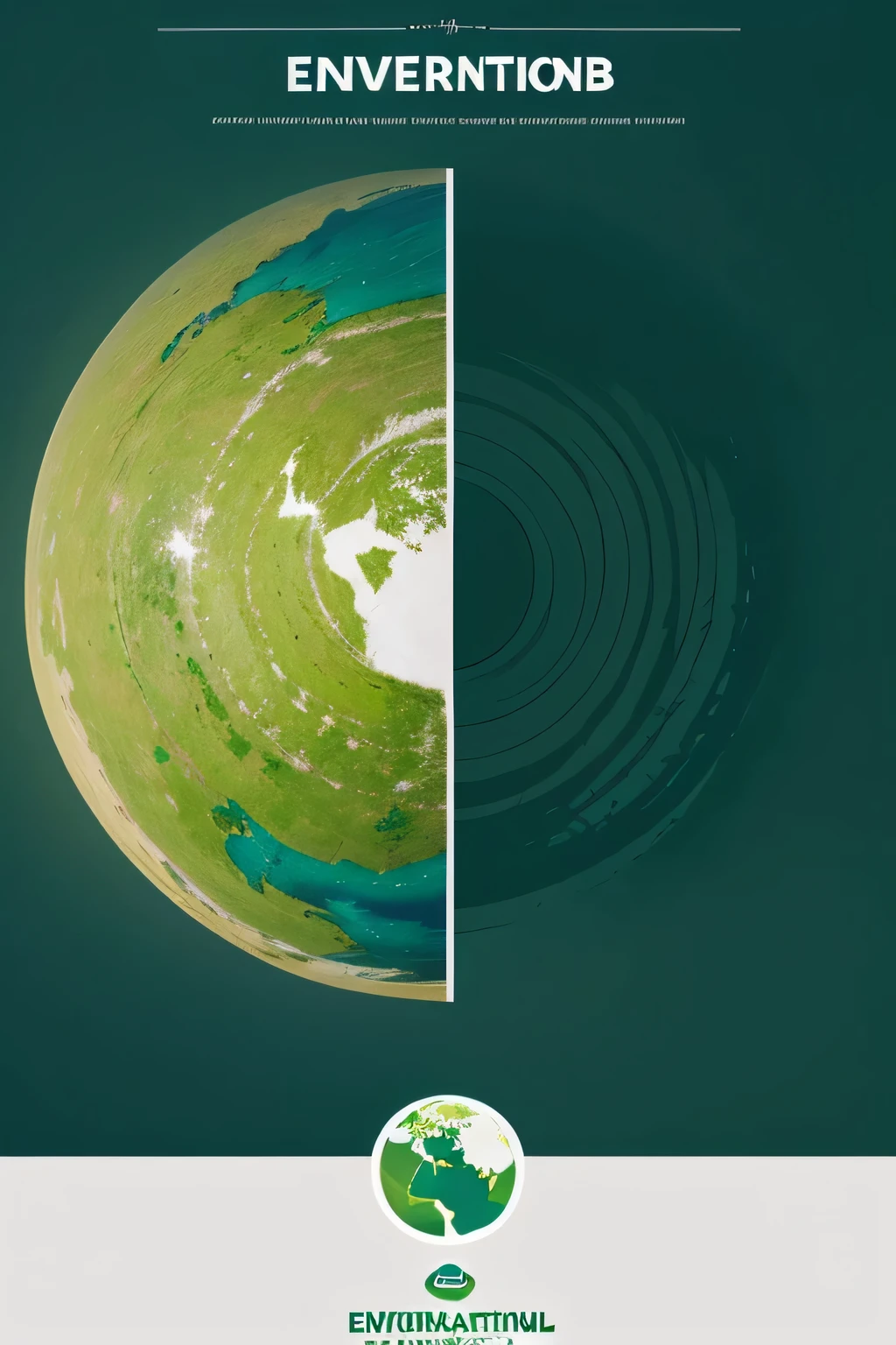 environmental action club poster using a limited color palette. convey the essence of our mission to create environmental awareness and inspire action. use your creativity to make the message visually compelling and impactful with a restricted color scheme. 