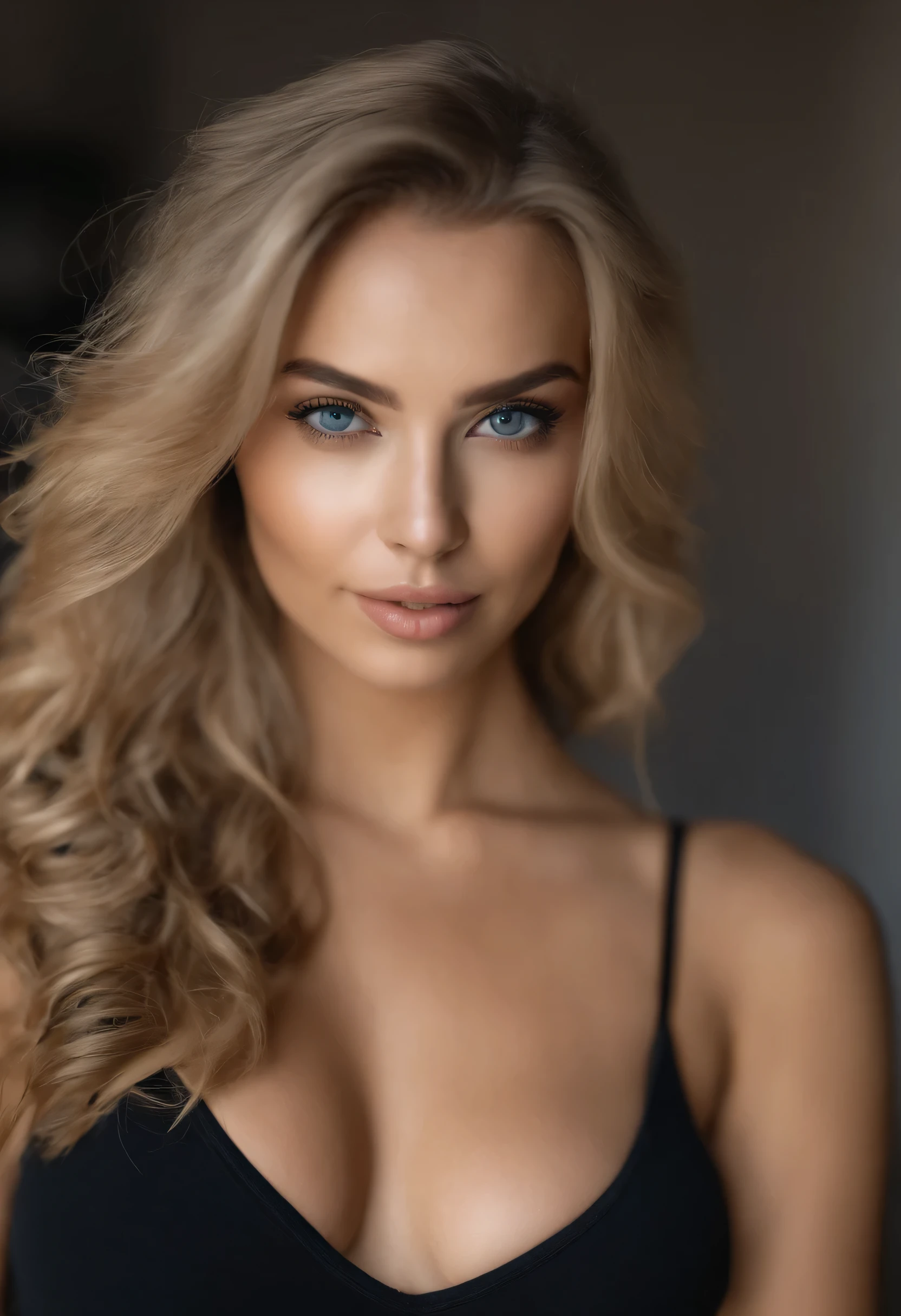 RAW UHD, Oman with matching tank top and panties, fille sexy aux yeux bleus, Portrait Sophie Mudd, Portrait de Corinna Kopf, cheveux blonds et grands yeux, selfie of a young woman, ohne Maquillage, maquillage naturel, Look directly into the camera, Visage avec Artgram, dezentes Maquillage, Superbe photo du corps entier, dans la chambre, gros seins, Blonde