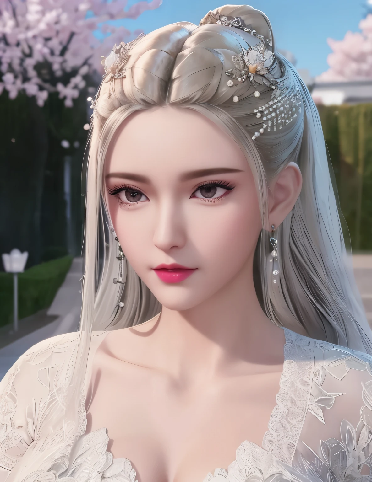 ultra realistic 8k cg, flawless, clean, masterpiece, professional artwork, famous artwork, cinematic lighting, cinematic bloom, perfect face, beautiful face, fantasy, dreamlike, unreal, science fiction, lace, lace trim, lace-trimmed legwear, luxury, jewelry, diamond, gold, pearl, gem, sapphire, ruby, emerald, intricate detail, delicate pattern, charming, alluring, seductive, erotic, enchanting, hair ornament, necklace, earrings, bracelet, armlet,halo,autumn,
(,1girl, pov,best quality, ) , (,1girl, solo, large breasts, looking at viewer, cherry blossoms, )