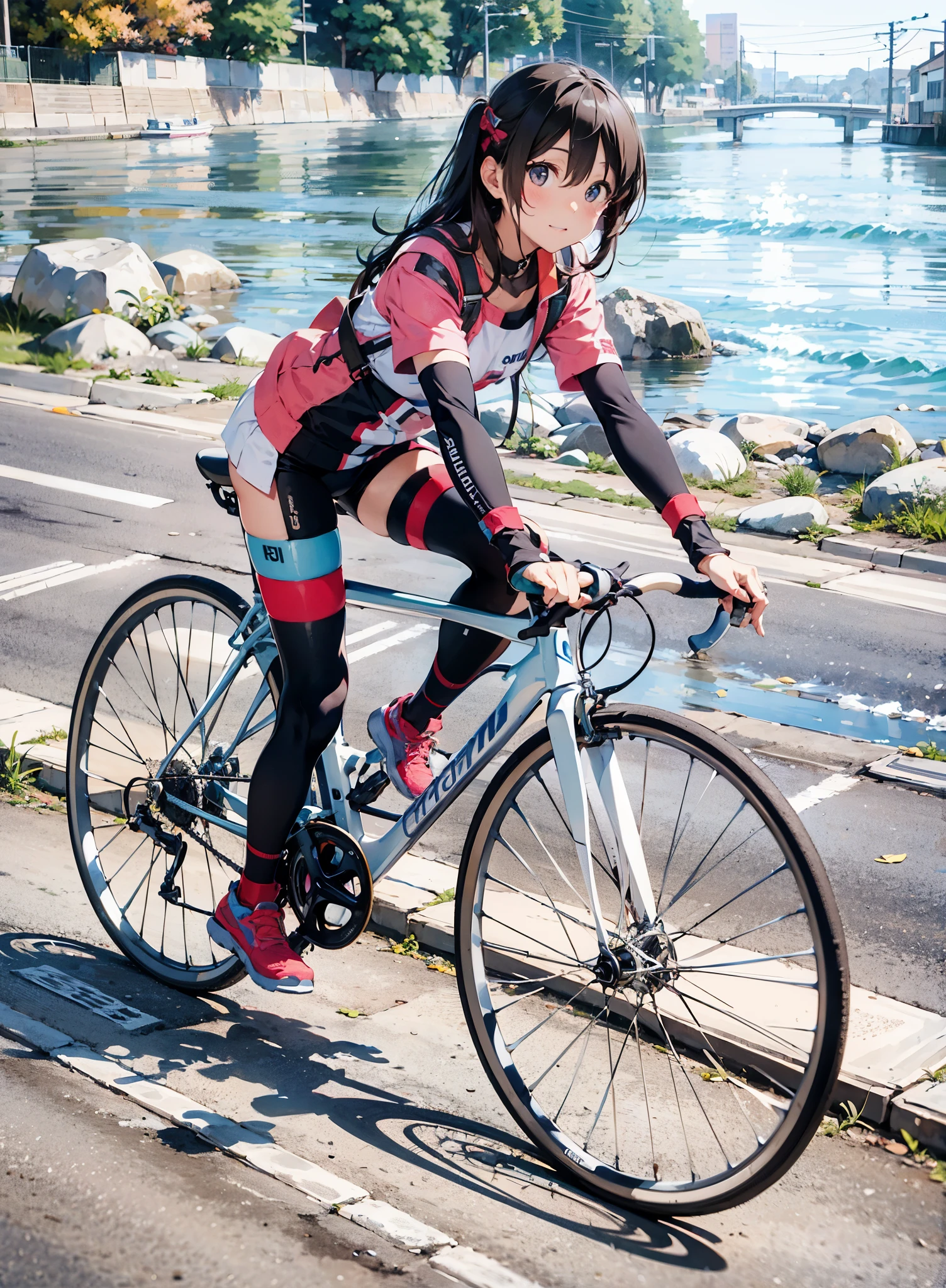 rides a bike