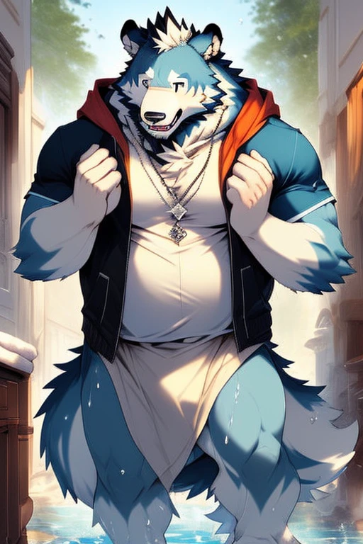 Blaidd from elden ring,wolf,male,seductive,cute,confident,fluffy,belly tuft,chest tuft,feral,sheath,balls,heart love,fox open blaidd pants,