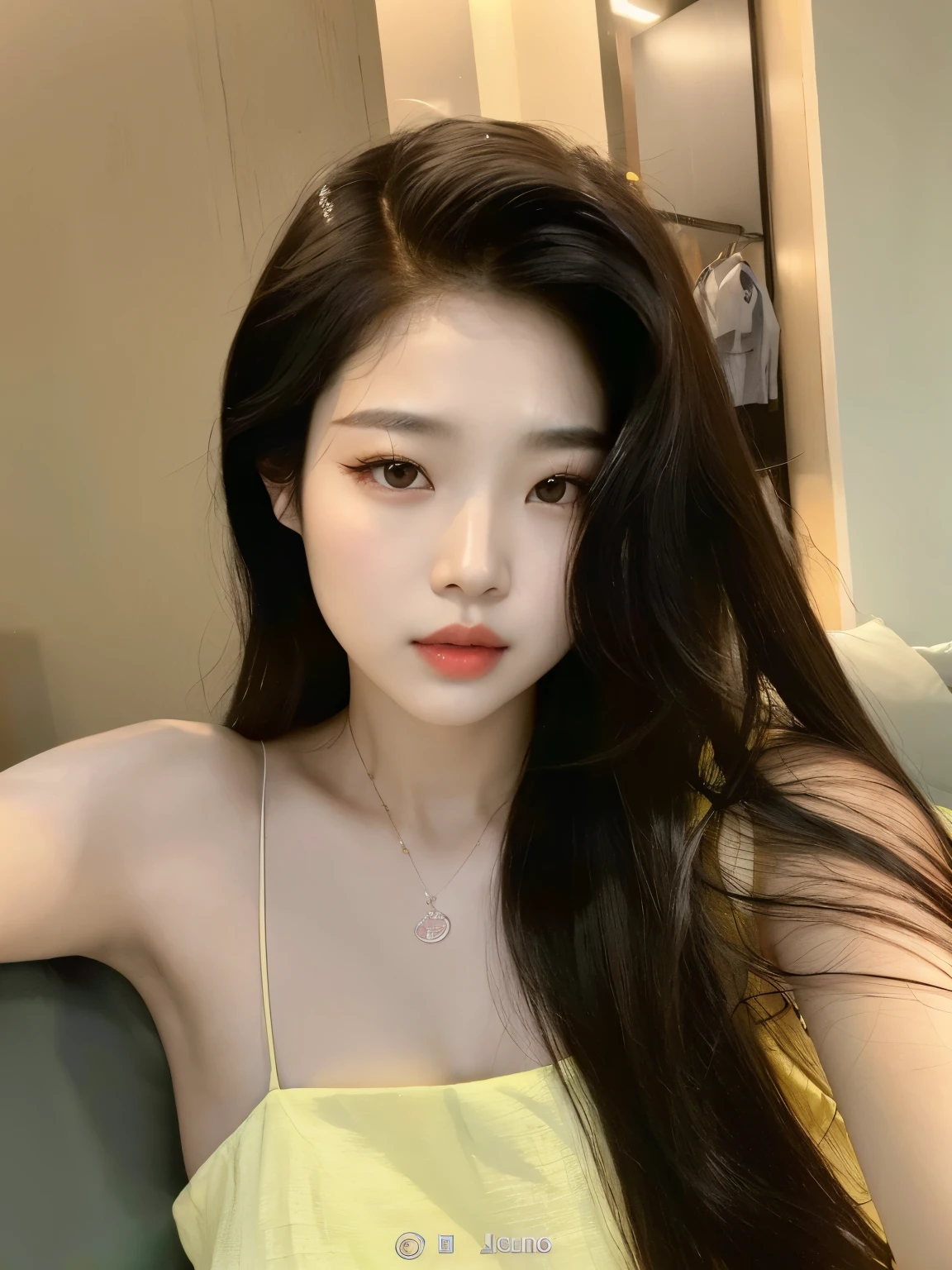 Un primer plano de una mujer con cabello largo con un vestido amarillo, jennie rosa negro, hermosa mujer surcoreana, hermosa joven coreana, hermosa joven coreana, heonhwa choe, jaeyeon nam, TaeJune Kim, muchacha coreana, Jinyoung Shin, lee ji - eun, lee ji-eun, aparcar desde-min, actriz femenina de corea