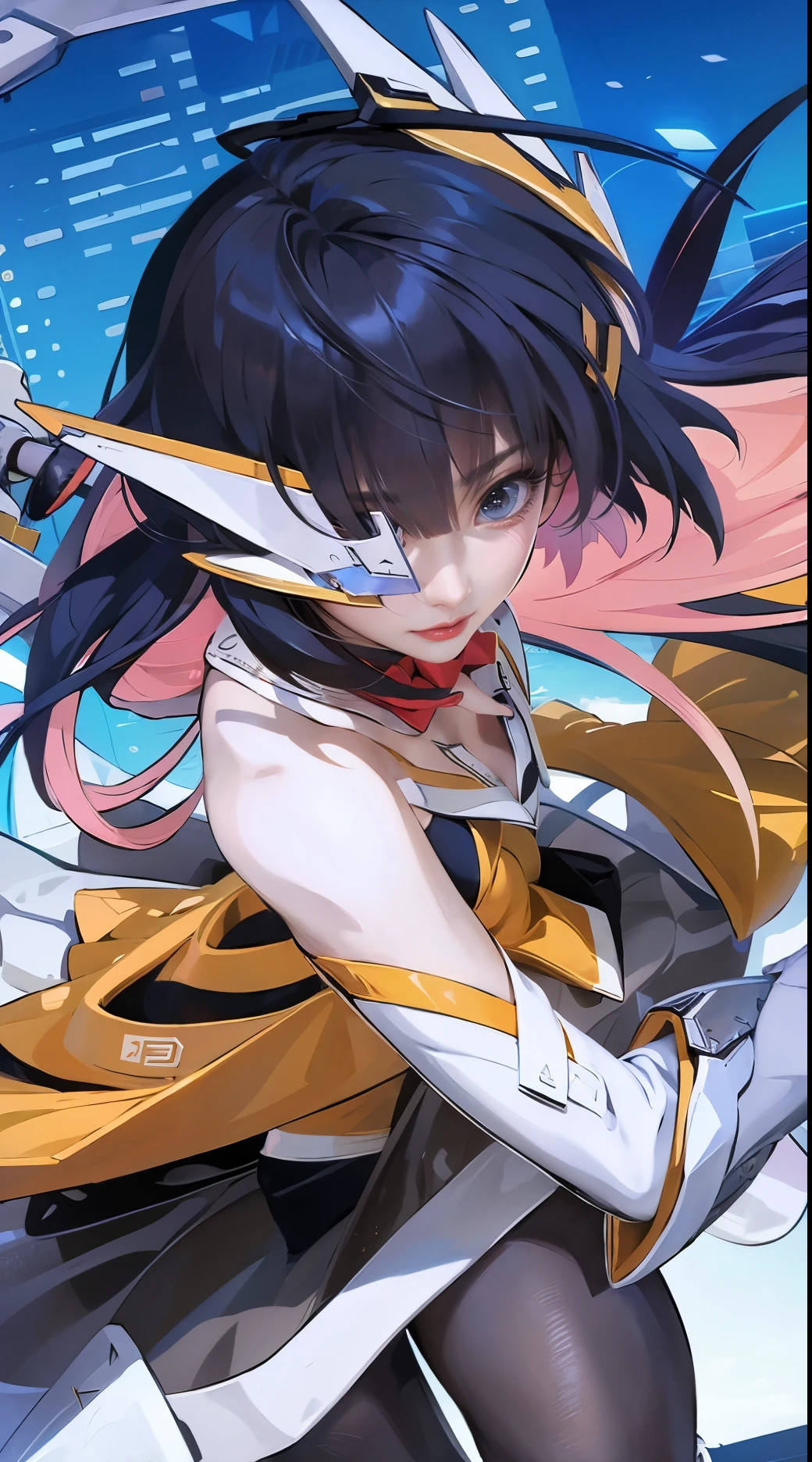 a close up of a woman wearing a red hood like a ruby wearing a patch over one eye, shadowbringers cinematic, 4 k detail fantasy, a beautiful fantasy empress, game cg, xianxia fantasy, xianxia hero, 2. 5 d cgi anime fantasy artwork, cinematic goddess close shot, ruan jia and artgerm, wow 4 k detail fantasy, hyperdetailed fantasy character