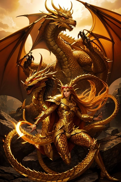 Golden hydra, Three-headed dragon