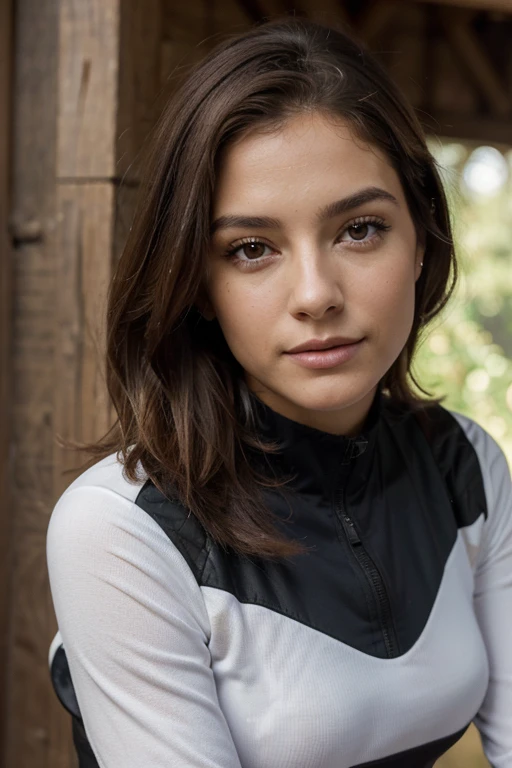 Breathtaking cinematic photo of a 30 year old girl with By the chestnut and Brown eyes, feliz, happy expression, boca cerrada, hermoso lips, detalles intrincados, Poca profundidad de campo, muy detallado, alto presupuesto, epic hollywood movie, gorgeous, obra maestra, premiado, profesional, muy detallado, textura de piel detallada, (rubor: 0.5), (piel de gallina: 0.5). (the most hermoso woman in the world) (By the chestnut) (pelo corto y rizado, Cabello salvaje, corte elegante) cara delgada, nariz fina, hermoso, very hermoso, perfecto face, esbelto body (esbelto), (By the chestnut) (Brown eyes ) (piel blanca) cuerpo hermoso, cara occidental, ojos depredadores, Labios rosados, muslos gruesos. cuerpo completo, belleza occidental, nariz fina, hermoso, perfecto, ((Mejor calidad)), ((Ultraresolution)), ((fotorrealista: 1.4)), (detalles intrincados), perfecto face, constituir: 1.5 , cara clara, Detalles faciales. vista frontal ((uniforme, tactical suit, disfraz de agente, ESPIAR))