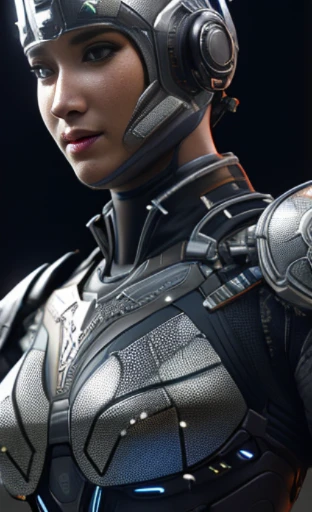 Highly detailed 3D renderings [dolman|cyborg] Wearing cybernetic and intricately detailed armor with armor plates, human development report, 8k, subsurface scattering, specular light, high resolution, octane rendering, Ray tracing