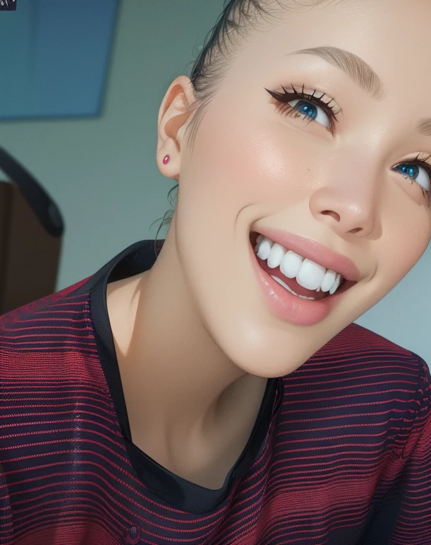 Disney Pixar movie poster design with name moutinha, uma mulher com cabelos loiros, gamer do tiktok, alta qualidade, qualidade boa
