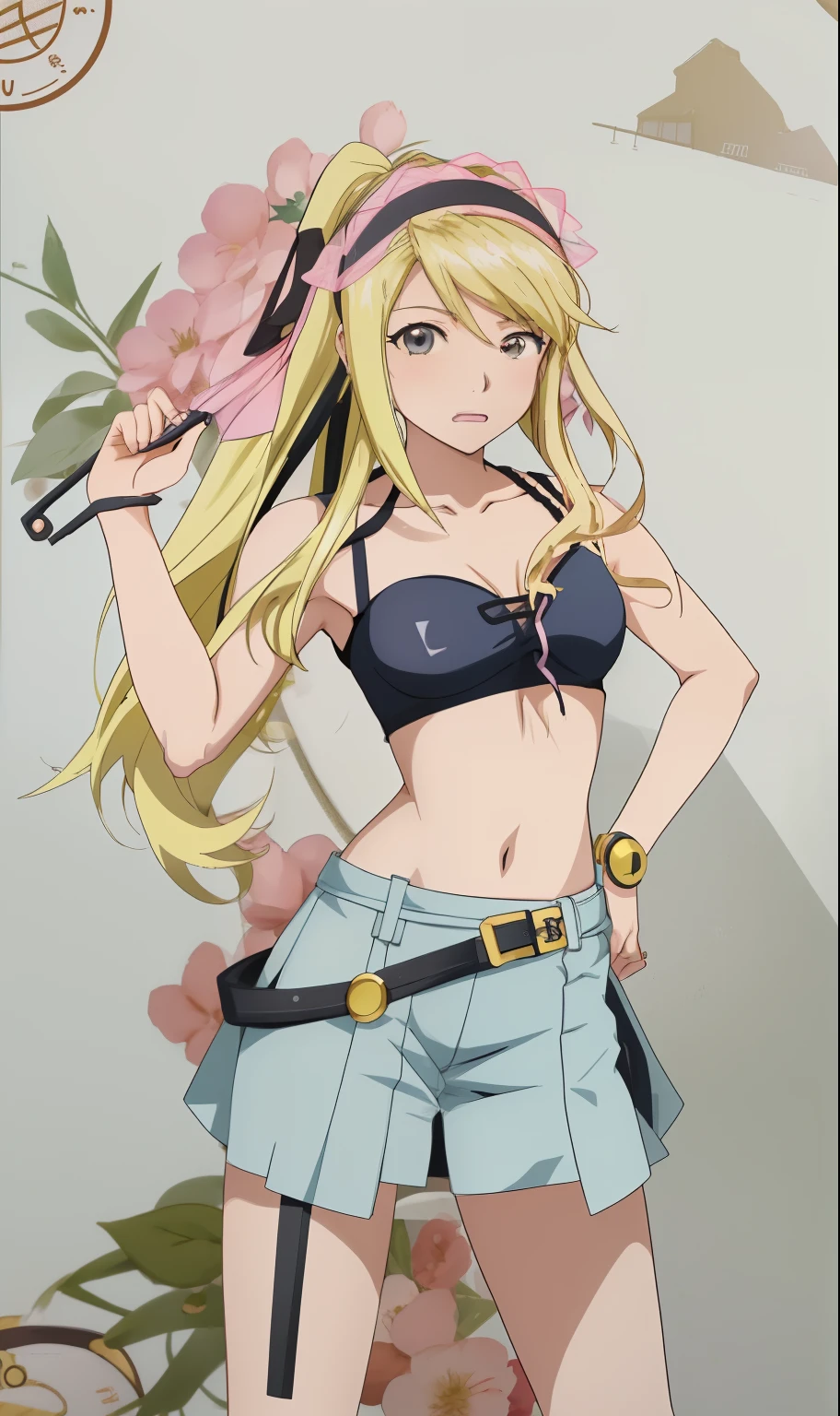 a cartoon image of a woman with a wrench in her hand, female anime character, anime girl named lucy, anime character, yami kawaii, official art, wallpaper!, as an anime character, marisa kirisame, anime princess, anime style”, badass pose, anime woman, anime best girl, gadget hackwrench, fujita goro!, blonde anime girl with long hair,Winry Rockbell,钢之炼金术师里的女主角温莉·洛克贝尔,长发少女,金发少女,铁匠工人,扎头巾,身材,焊接工作服,金色长发少女,Winry Rockbell