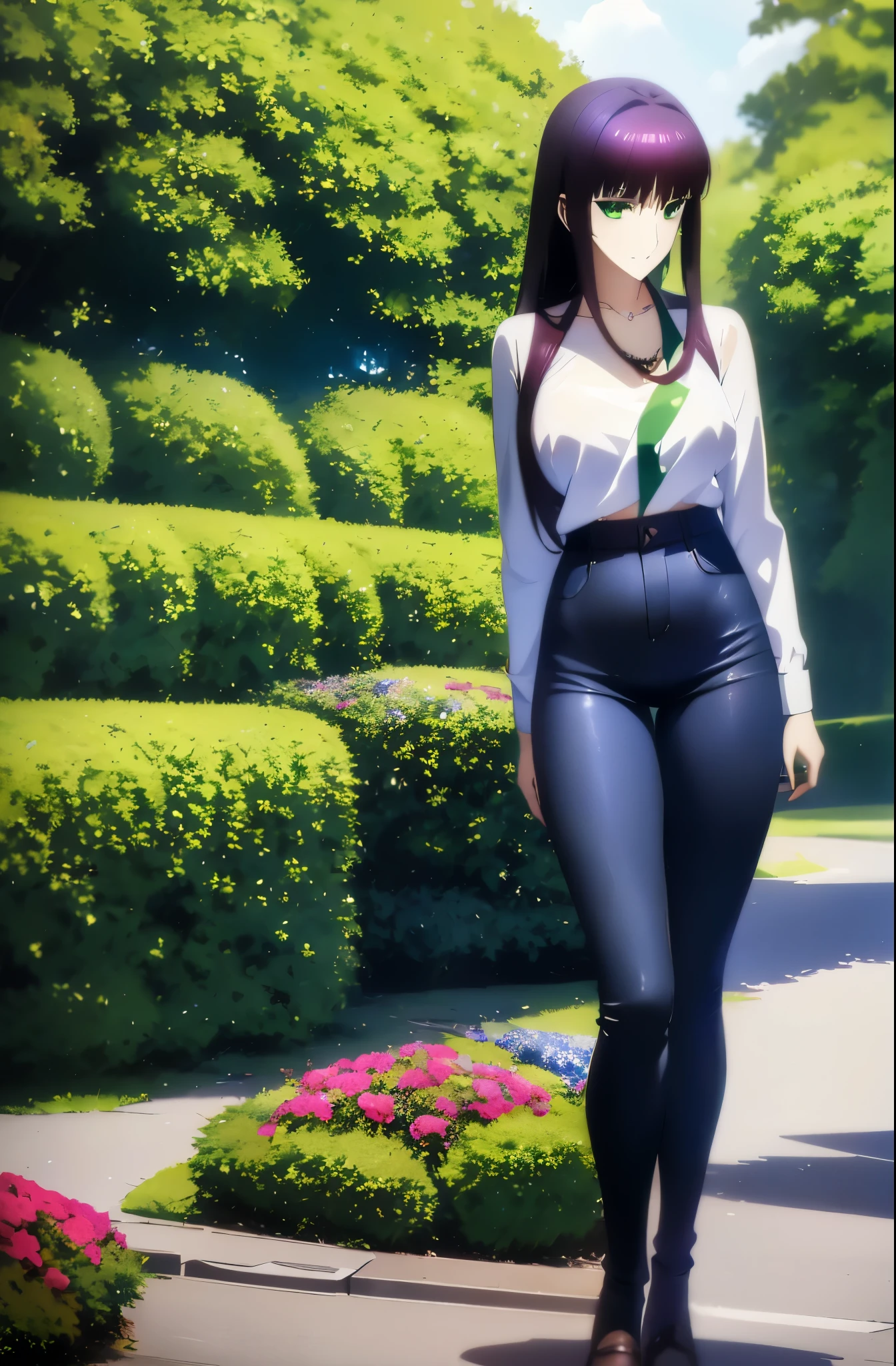HDR, Super detailedなイラスト, highly detailed face, RAW photo, film grain, Are standing,connect UHD and 8K, 長い赤紫髪と緑の目をしたanime girl,anime moe art style, 若いanime girlの接写, Smooth anime CG art,beautiful anime high school girl, anime moe art style, surreal high school girl, Seductive anime girl, anime girl, 魅力的なanime girl, surreal high school girl, anime girl,8K UHD, High resolution,Very detailed CG, high quality shadows, Detail beautiful delicate face, ディテール美しいdelicate eyes,BREAK is(Highly detailed 8K wallpaper),(Highly detailed CG 8K wallpaper),Makima-san (chainsaw man),Scathach (fate/grand order),Reika Shimohira ,high resolution,Very delicate and beautiful CG illustration,highest quality,realistic skin feel,realistic fabric,realistic texture,(((muste piece))), (((best quality))),8K,At 32K,masterpiece,beautiful attractive anime woman,Super fine,Super detailed,High resolution,surreal high school girl,master piece, best quality, high quality, High freshness, high quality texture, high quality shadow, high detail,fine details,1 girl,high school student,solo,Soio,Only one person,Alone,There is only one person,That kind of thing,Adult-like atmosphere,beautiful long legs,beautiful breasts,beautiful thighs,toned legs,Beautiful leg lines,thin waist,mature body girl,reddish purple hair,reddish purple hair,purple hair,cassis colored hair,silky smooth hair,colorful hair,straight hair,shy smile,A happy smiling face,lively look,cute smile,cool beauty,Beautiful woman,handsome face, beautiful realism,temptation expression,bewitching face,calm expression,beautiful hair,smile,colorful eyes,green eyes,jade eyes,beautiful eyes,bright eyes,delicate eyes,jewel-like eyes,jade eyes,bulging eyes,(green eyes:1.5),captivating face,8 head body,height:171cm,彼女は首にnecklace身に着けています,necklace,beaded necklace,magatama accessories,smile,colorful eyes,green eyes,jade eyes,beautiful eyes,bright eyes,delicate eyes,jewel-like eyes,jade eyes,bulging eyes,(green eyes:1.5),captivating face,model photos,, Tachi-e, high detail, modern art, romanticism, Realism, hyper realism, cinematic lighting, ray trace, Fuji color, bust shot, 8K, super detail, curate, best quality, 16 km race,outdoor,bustling street,black turtleneck,blue pants,jeans,blouson,private server,winter,stroll,walking,cowboy shot,winter jackets,