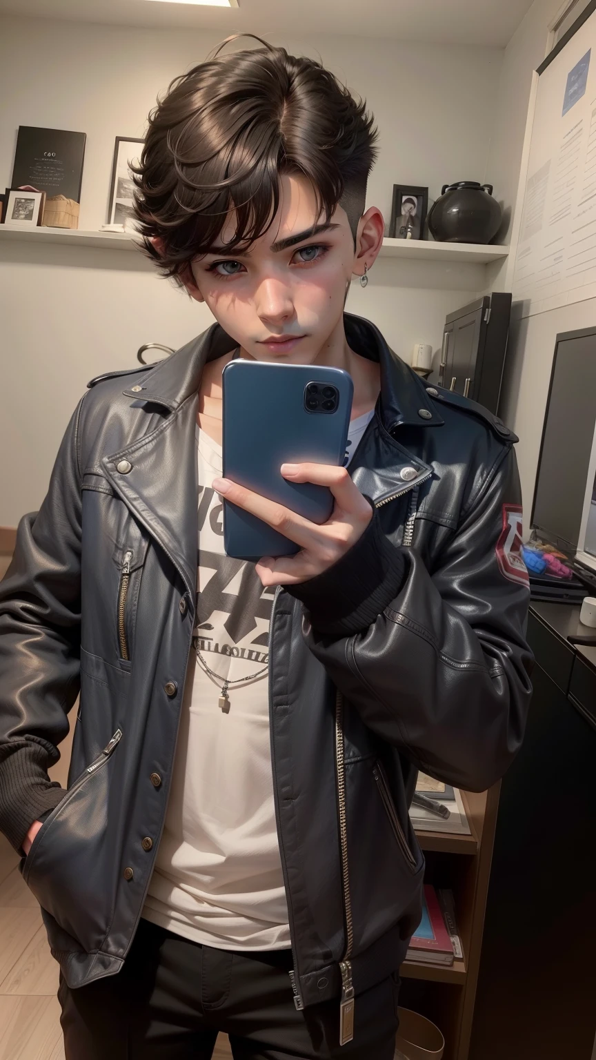 Realistic,18 year boy modify hair style and real face