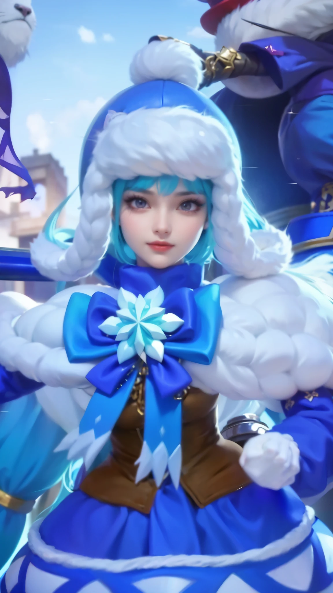 a close up of a woman wearing a red hood like a ruby wearing a patch over one eye, shadowbringers cinematic, 4 k detail fantasy, a beautiful fantasy empress, game cg, xianxia fantasy, xianxia hero, 2. 5 d cgi anime fantasy artwork, cinematic goddess close shot, ruan jia and artgerm, wow 4 k detail fantasy, hyperdetailed fantasy character
