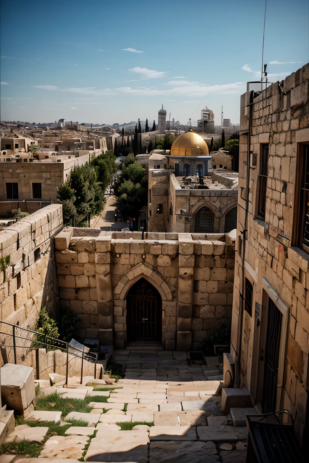 An image of Jerusalem under siege to represent the challenging times chronicled in the book of Ezekiel, ultra detalhado, ultra detalhado background, 8k