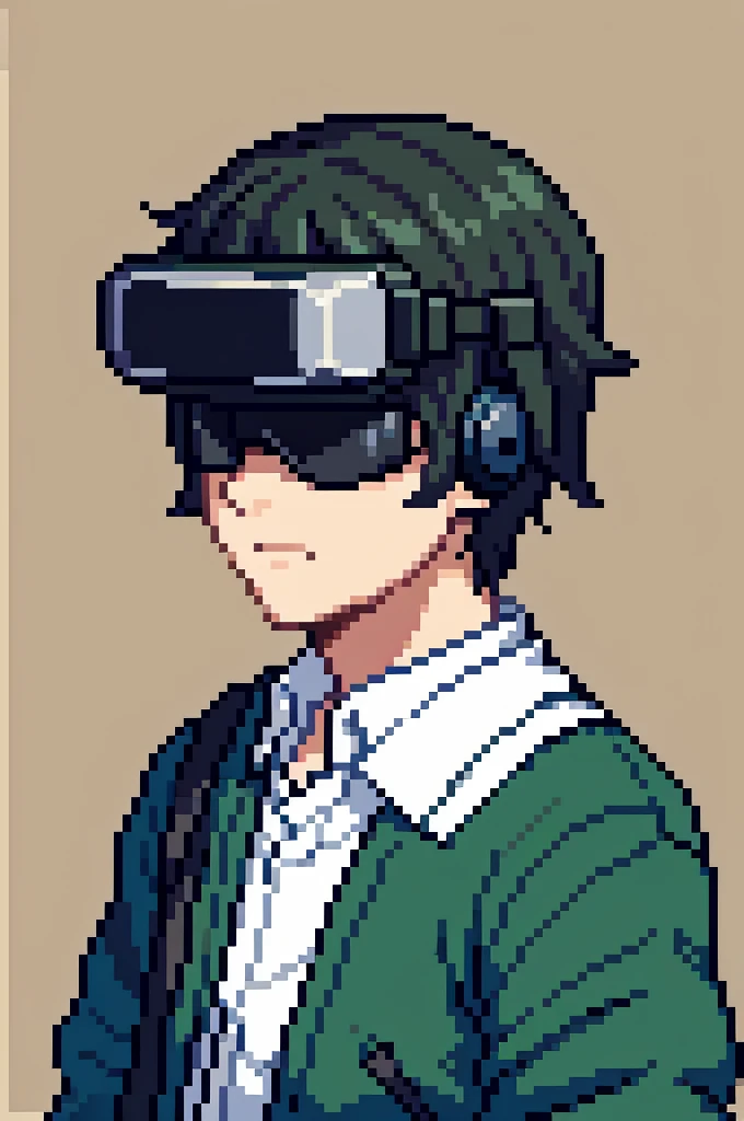 Image of a boy facing front, wearing VR googles