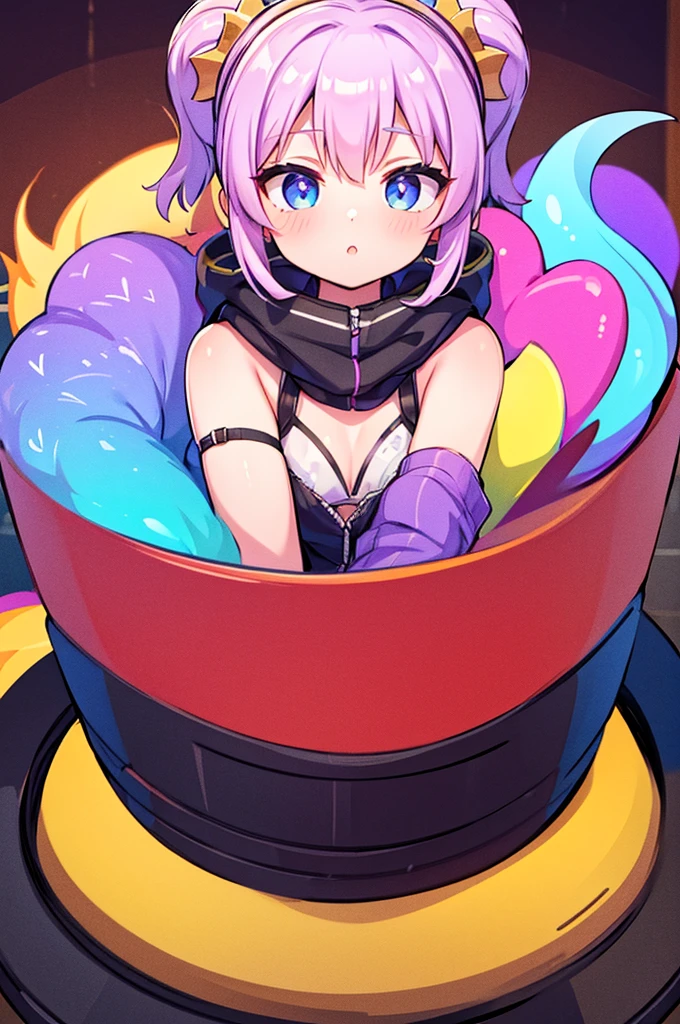 ((Best Quality, 8k, Masterpiece:1.3)), Image of a crt screen front view, purple pink and blue colors