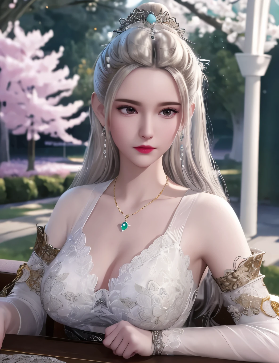 ultra realistic 8k cg, flawless, clean, masterpiece, professional artwork, famous artwork, cinematic lighting, cinematic bloom, perfect face, beautiful face, fantasy, dreamlike, unreal, science fiction,   lace, lace trim, lace-trimmed legwear, luxury, jewelry, diamond, gold, pearl, gem, sapphire, ruby, emerald, intricate detail, delicate pattern, charming, alluring, seductive, erotic, enchanting, hair ornament, necklace, earrings, bracelet, armlet,halo,autumn,
(,1girl, pov,best quality, )  , (,1girl,  solo, large breasts, looking at viewer,  cherry blossoms,     ) 
