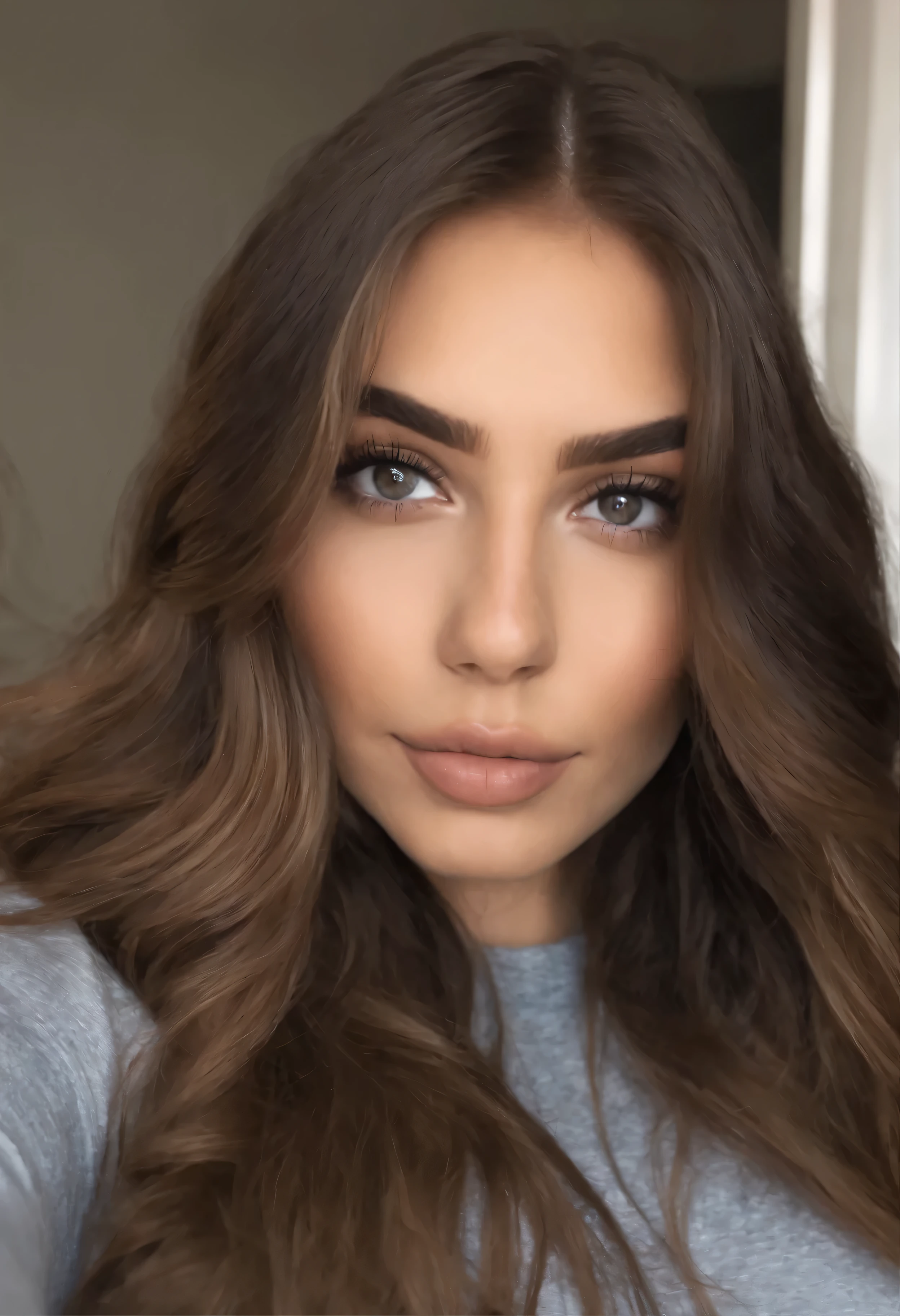 Arafed Mujer con camiseta con mangas y bragas a juego, Chica sexy con ojos marrones, Retrato Sophie Mudd, cabello rubio y ojos grandes, en el club, Selfie de una mujer joven, Ojos en el dormitorio, Violeta Myers, ohne Maquillaje, Maquillaje natural, staring directly into camera, Cara con Artgram, dezentes Maquillaje, Impresionante foto de cuerpo completo, en el dormitorio, Fission