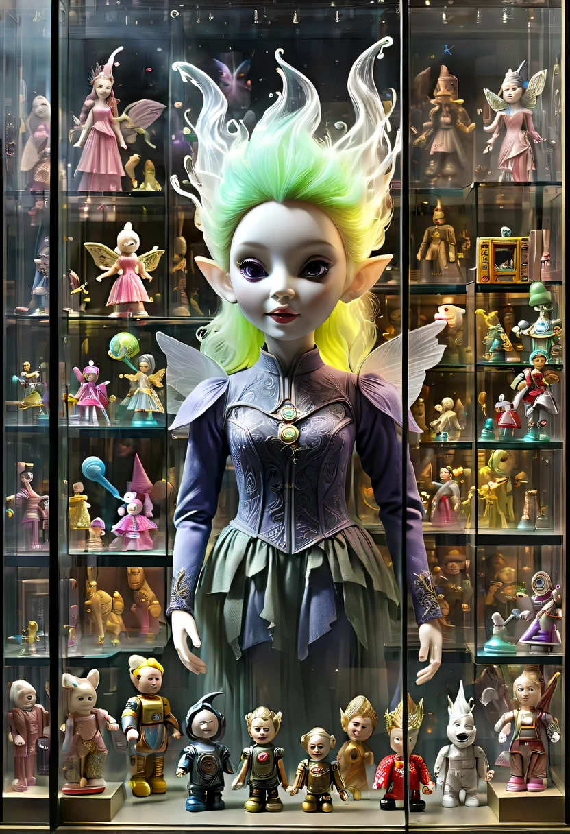 (toy store window:1.5),魔法toy store window里渗出一股神奇的魔法能量,Energy transformed into transparent face,(Toy racks are neatly arranged in the glass showcase:1.6),The magical face floating outside the window,(There are many toys in the toy display window:1.3),locked in window,trapped in toys,Transparent face hidden in the window,Surreal fairy tale fantasy,Epic fairy tale fantasy,Gothic magic toys，hyper detailed masterpiece, Dynamic, good quality,Giant geothermal gliderDonM3l3m3nt4lXL,