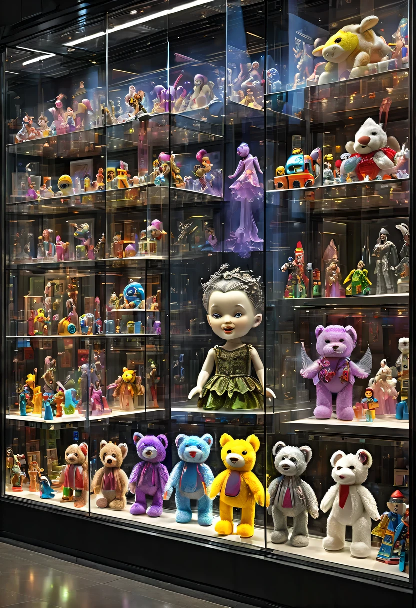 (toy store window:1.5),魔法toy store window里渗出一股神奇的魔法能量,Energy transformed into transparent face,(Toy racks are neatly arranged in the glass showcase:1.6),The magical face floating outside the window,(There are many toys in the toy display window:1.3),locked in window,trapped in toys,Transparent face hidden in the window,Surreal fairy tale fantasy,Epic fairy tale fantasy,Gothic magic toys,hyper detailed masterpiece, Dynamic, good quality,Giant geothermal gliderDonM3l3m3nt4lXL,