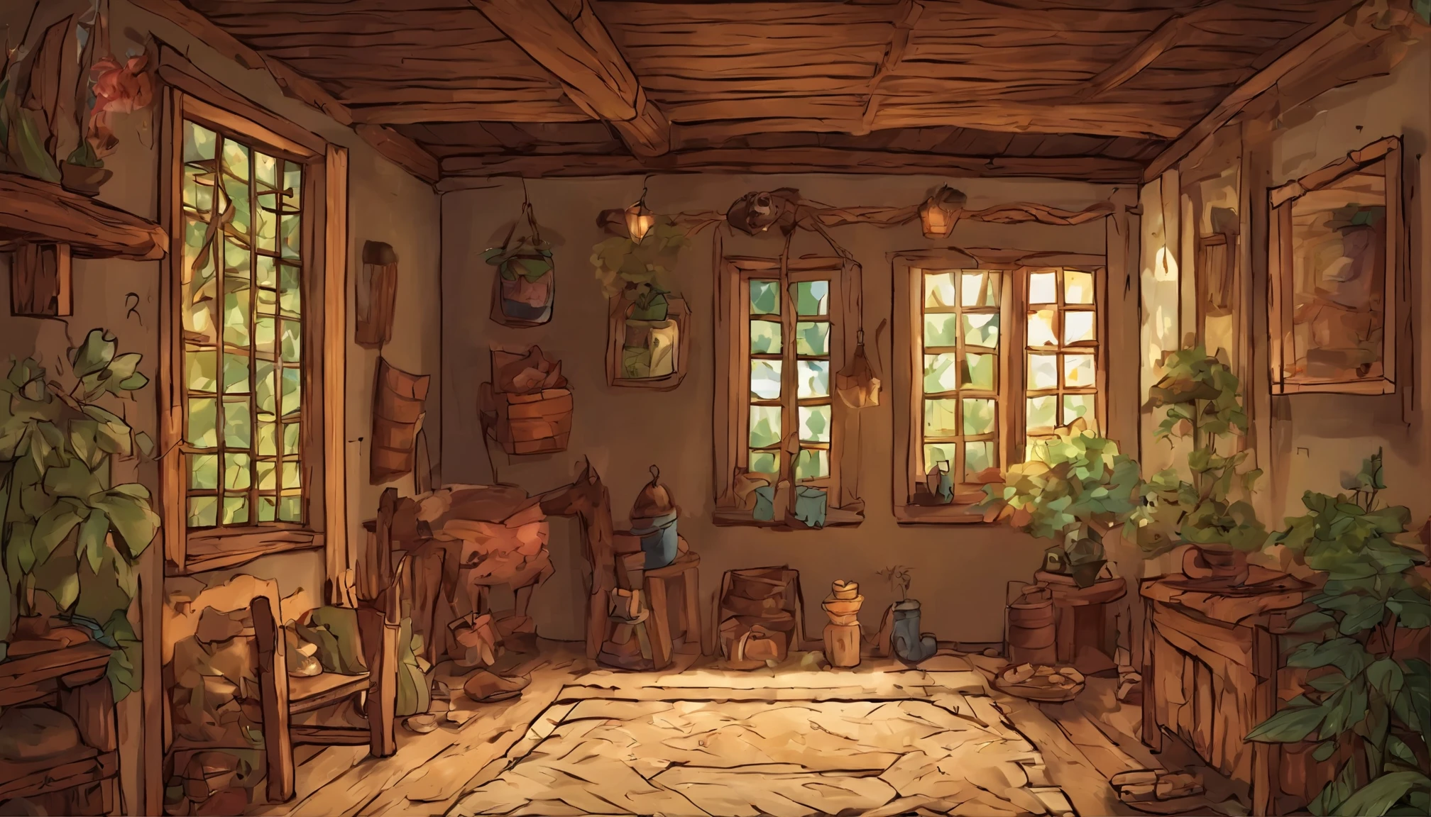 Inside a poor adventurer's house,Nobody is here