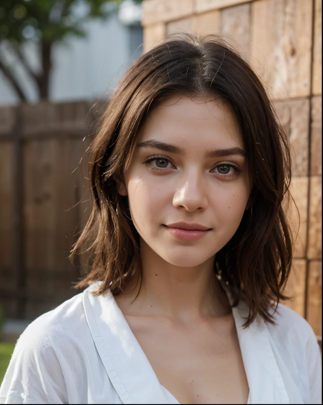 Cute beautiful sexy European light-green-eyed brunette, 22 years old, 

girl is wearing a white bathrobe, sauna, white bathrobe, no nude,

tiny waist, very detailed, innocent face, face-length 1.3 times the face-width, almond-shaped eyes, squared face-shape, high cheekbones, naturally wavy hair, light-green eyes, high-res, masterpiece, best quality, intricate details, very detailed, sharp focus, detailed skin, realistic skin texture, texture, detailed eyes, professional, 4k, charming smile, shot with Canon, depth of field, Kodak Vision color, perfectly fitting body, extremely detailed, photo_\( ultra\), photorealistic, realistic, post processing, maximum details, roughness, real life, ultrarealistic, photorealism, photography, 8k UHD, photography
