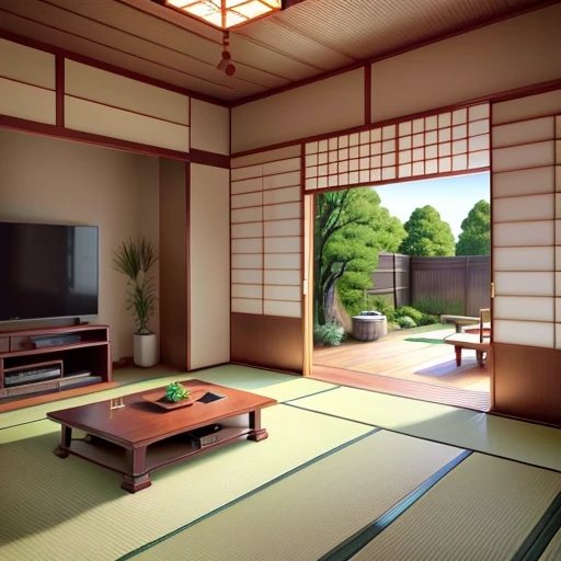 Detailed Japanese living room interior decoration drawings