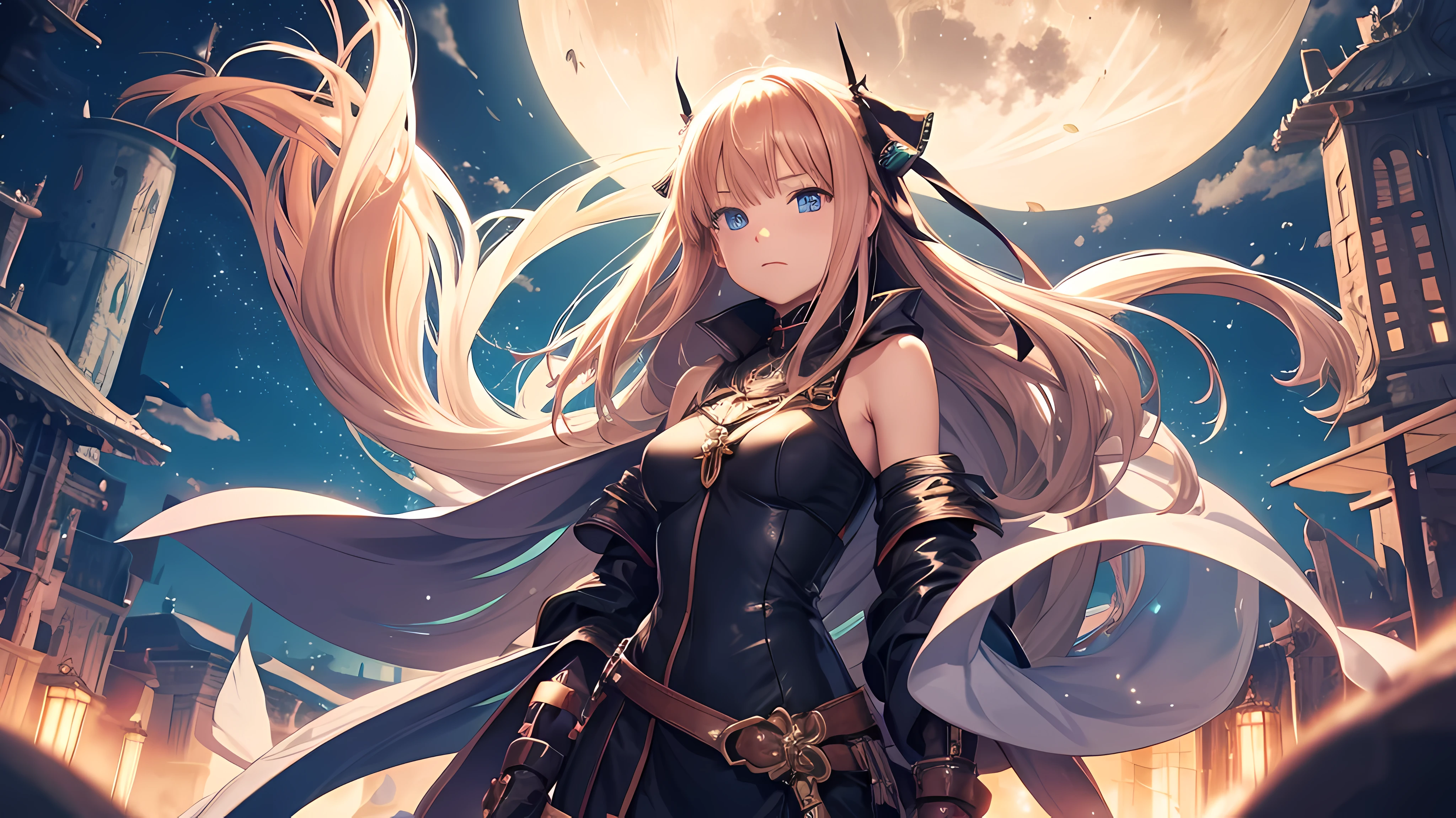 Nino Nakano  ,armadura , luz de luna