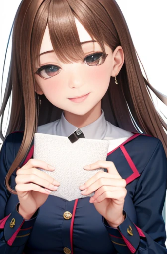 (best quality, masterful, ultra-detailed), portrait, love letter, throw, smiling, blushing