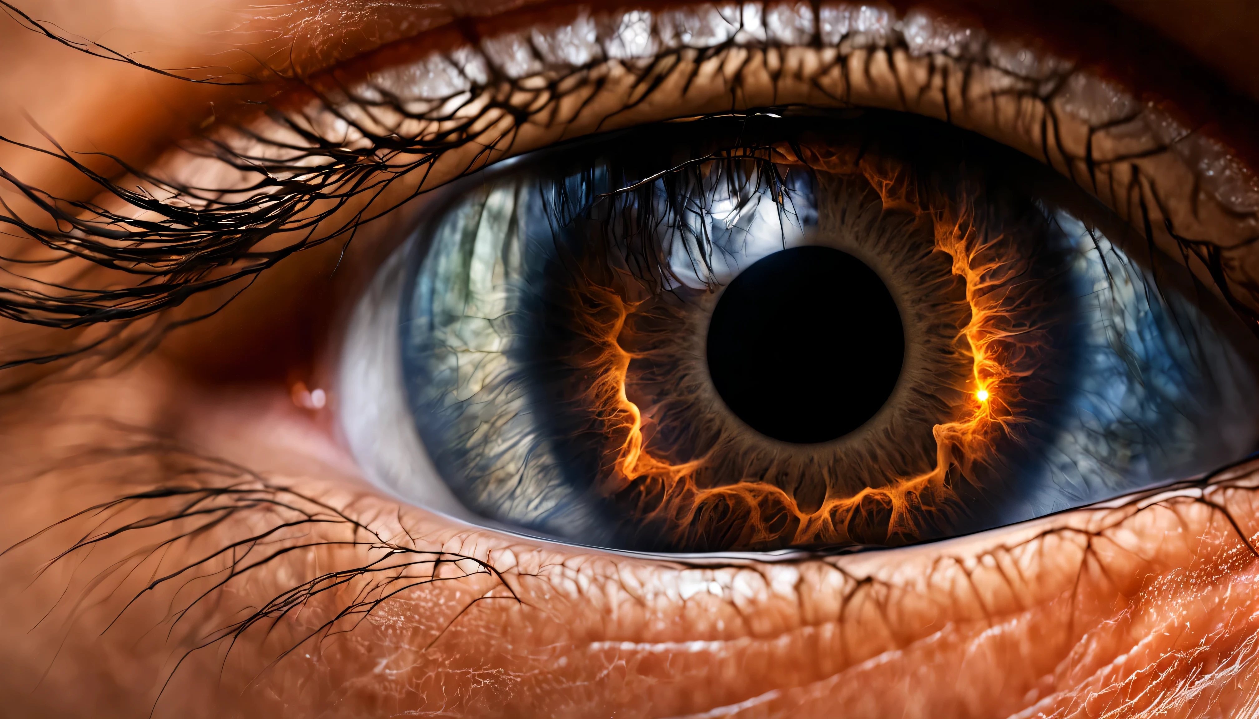 a extreme closeup of a eye,galaxy, black hole, starts, eyes closeup,