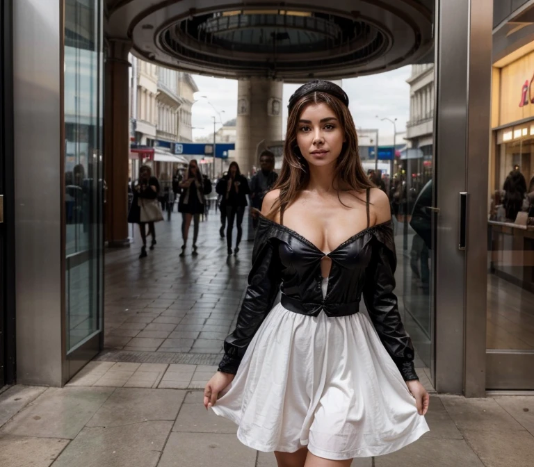 l&#39;ensemble du corps de la tête aux pieds est recommandé,prise en pied, une femme aux cheveux bruns lors d&#39;::,Bière Madison, dans un centre commercial , streaming, natte, photoréaliste - , 🎀 🧟 🍓 🧚, voir, vivre2d, ressemble à Laura Barriales, — avec 9:16, Sam Nassour, 5 0 s, incroyablement mignon, sourcils droits, avec une belle robe d’été  clair,   ,dans un centre commercial. Toute seul 