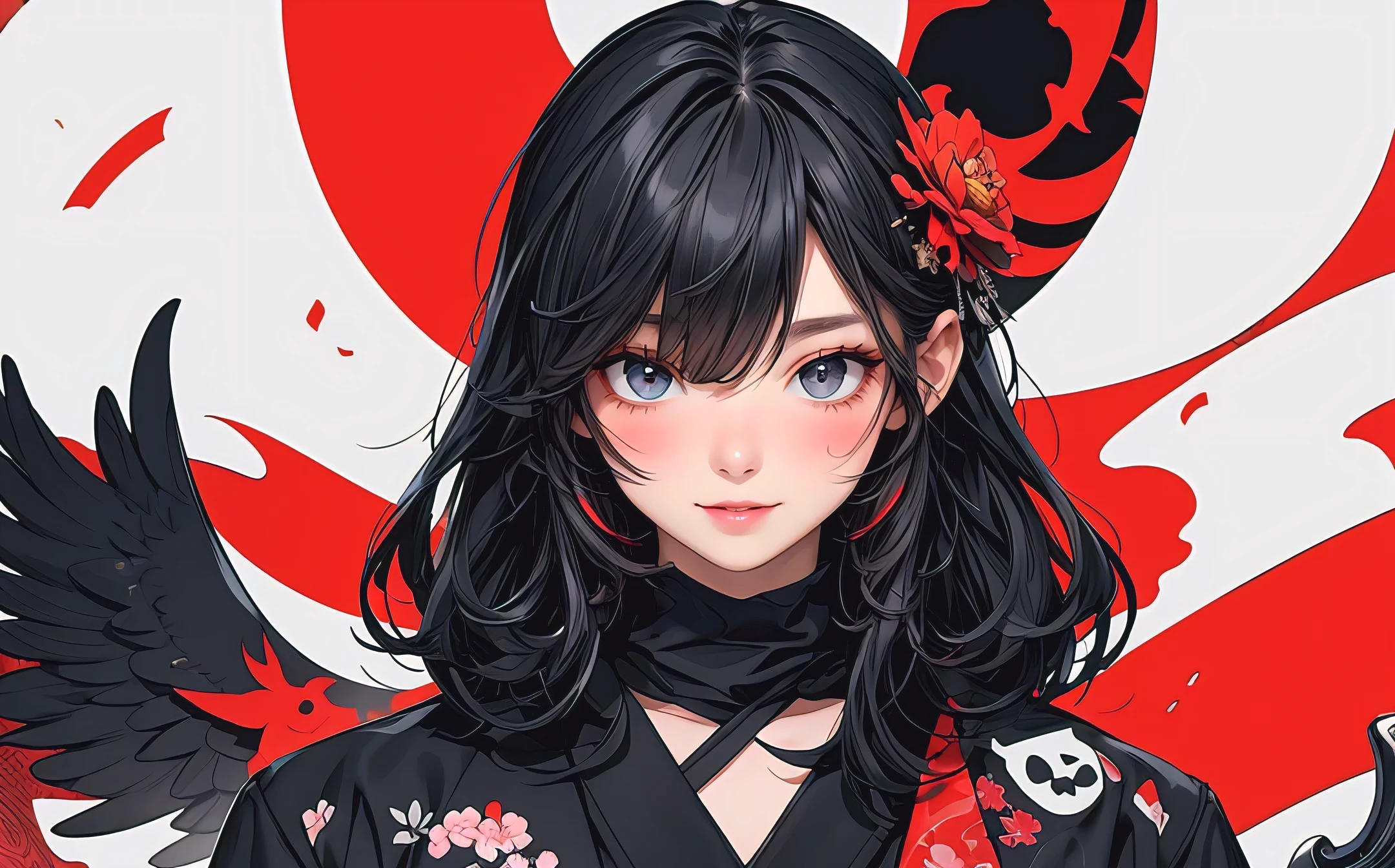 A man, holding a black sickle decorated with Japanese symbols meaning death, a black flame coming out of the decoration, the edges of the sickle come out of it black winds with ghosts of skulls, the best Judy for the face and sickle The man is wearing appropriate clothes of sickle steel, the man's hair is black, the man is the embodiment of the shinigami, (the background of the CG 8k module is very detailed) (best quality), (best illustration), (best shades), very detailed t