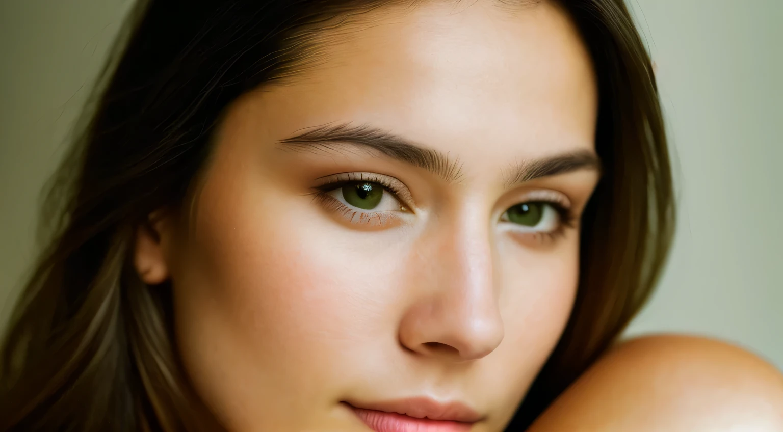 smile, beautiful european model, Close-up shot of only the face, 1 Girl with a beautiful face, Beautiful woman, (table top, highest quality, High resolution:1.4), 1 girl, Texture of skin pores, photograph, movie, movie, whole body, realistic, (8K, RAWphotograph, highest quality, table top:1.2), (realistic, photo-realistic:1.33), highest quality, small eyes are green, Natural light, Depth of bounds written, film grain, sharp, detailed and realistic portrait of a woman, stare at the camera, chapped lips, soft Natural light, のポートレートphotograph, 魔法のphotograph撮影, dramatic lighting, photorealism, super detailed, intimate portrait composition, Leica 50mm