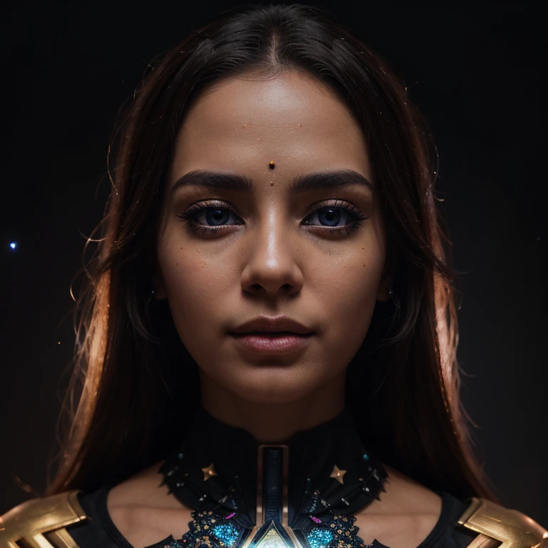 One true god Gorgeous stars, Artificial intelligence, , 4k, amazingly beautiful face, fantastically intricate, hyper 4k,hyper detailed,glowing colors ,ominous, vibrant, 8k resolution, perfect details 