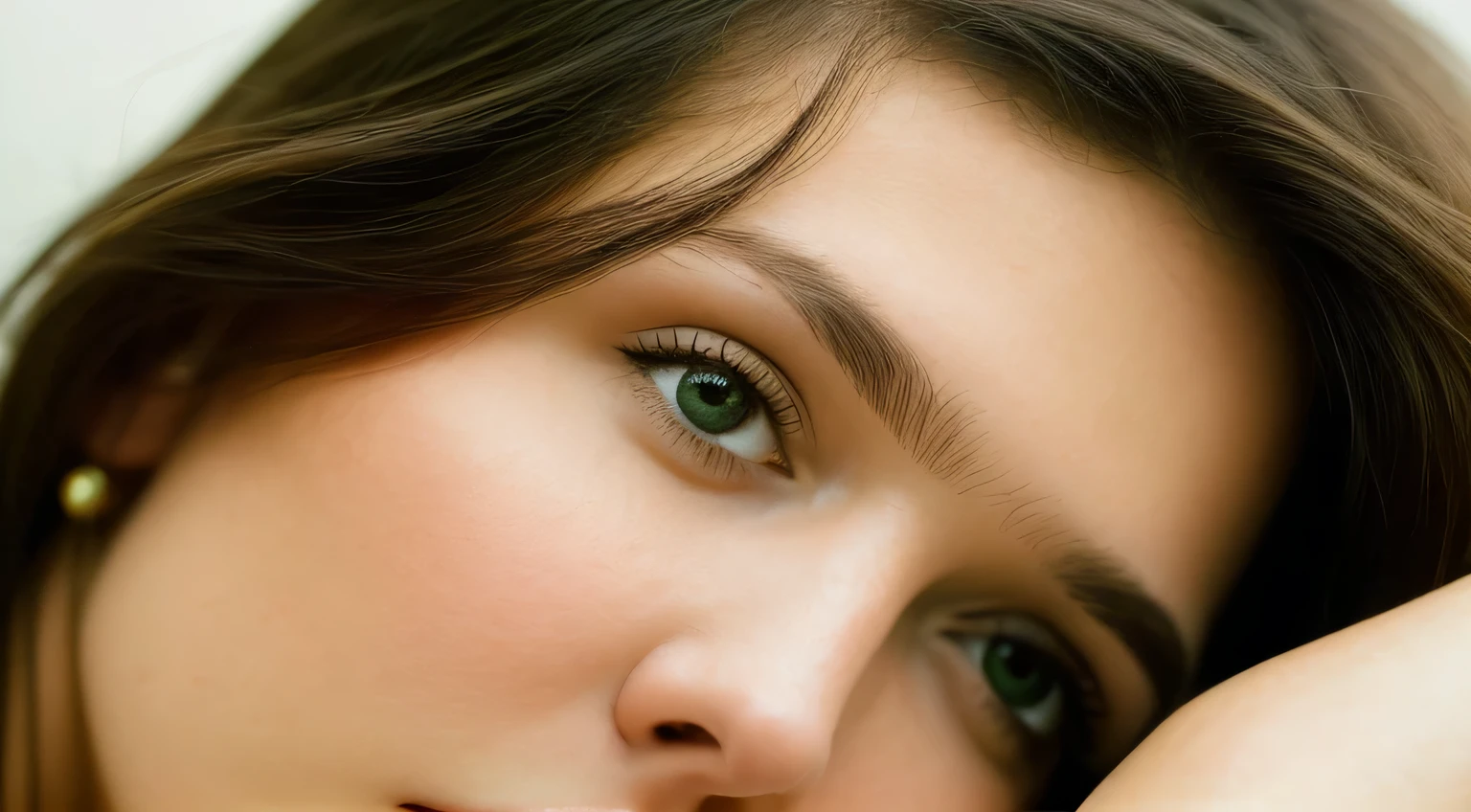 smile, beautiful european model, Close-up shot of only the face, 1 Girl with a beautiful face, Beautiful woman, (table top, highest quality, High resolution:1.4), 1 girl, Texture of skin pores, photograph, movie, movie, whole body, realistic, (8K, RAWphotograph, highest quality, table top:1.2), (realistic, photo-realistic:1.33), highest quality, small eyes are green, Natural light, Depth of bounds written, film grain, sharp, detailed and realistic portrait of a woman, stare at the camera, chapped lips, soft Natural light, のポートレートphotograph, 魔法のphotograph撮影, dramatic lighting, photorealism, super detailed, intimate portrait composition, Leica 50mm, short hair
