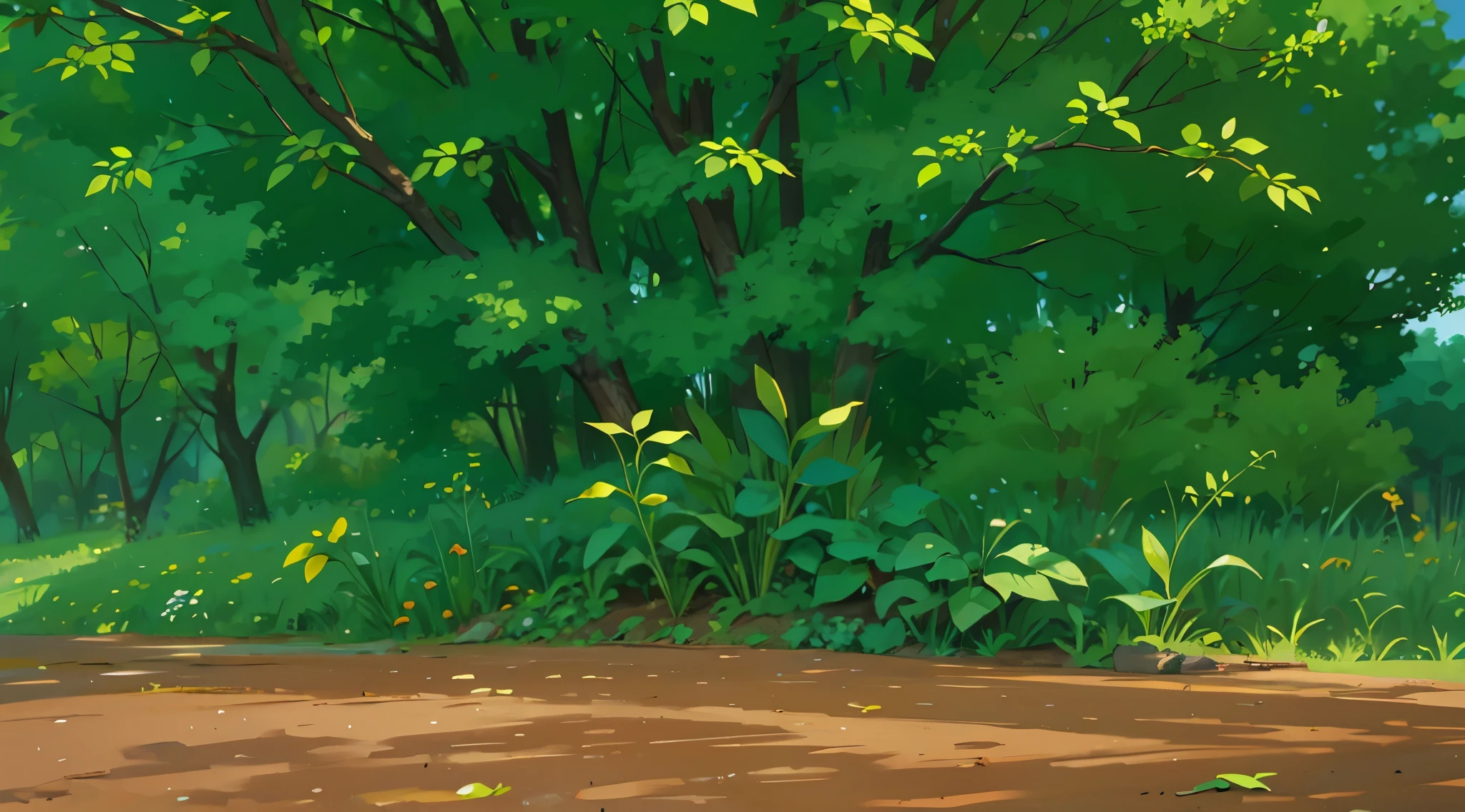 dirt ground, trees, (bush), daytime, 