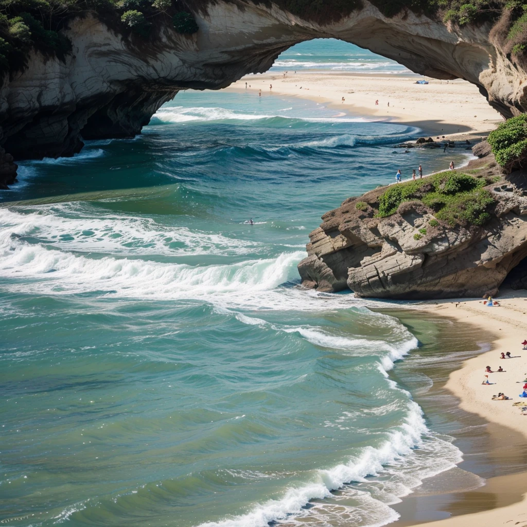 Imagem de uma praia 