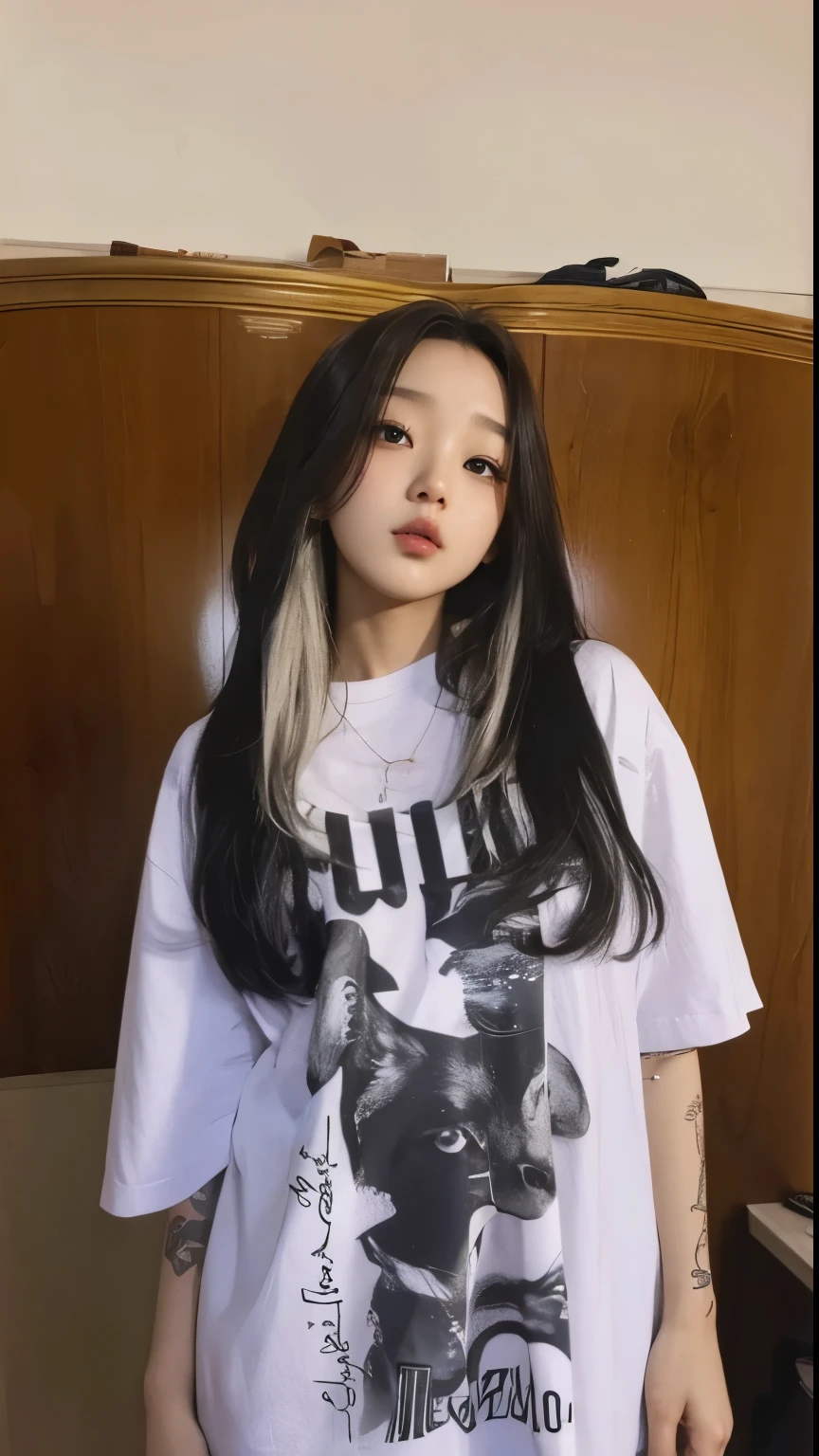 Wonyoung from IVE face, foto realista, ultra HD, 8k, big juicy lips 