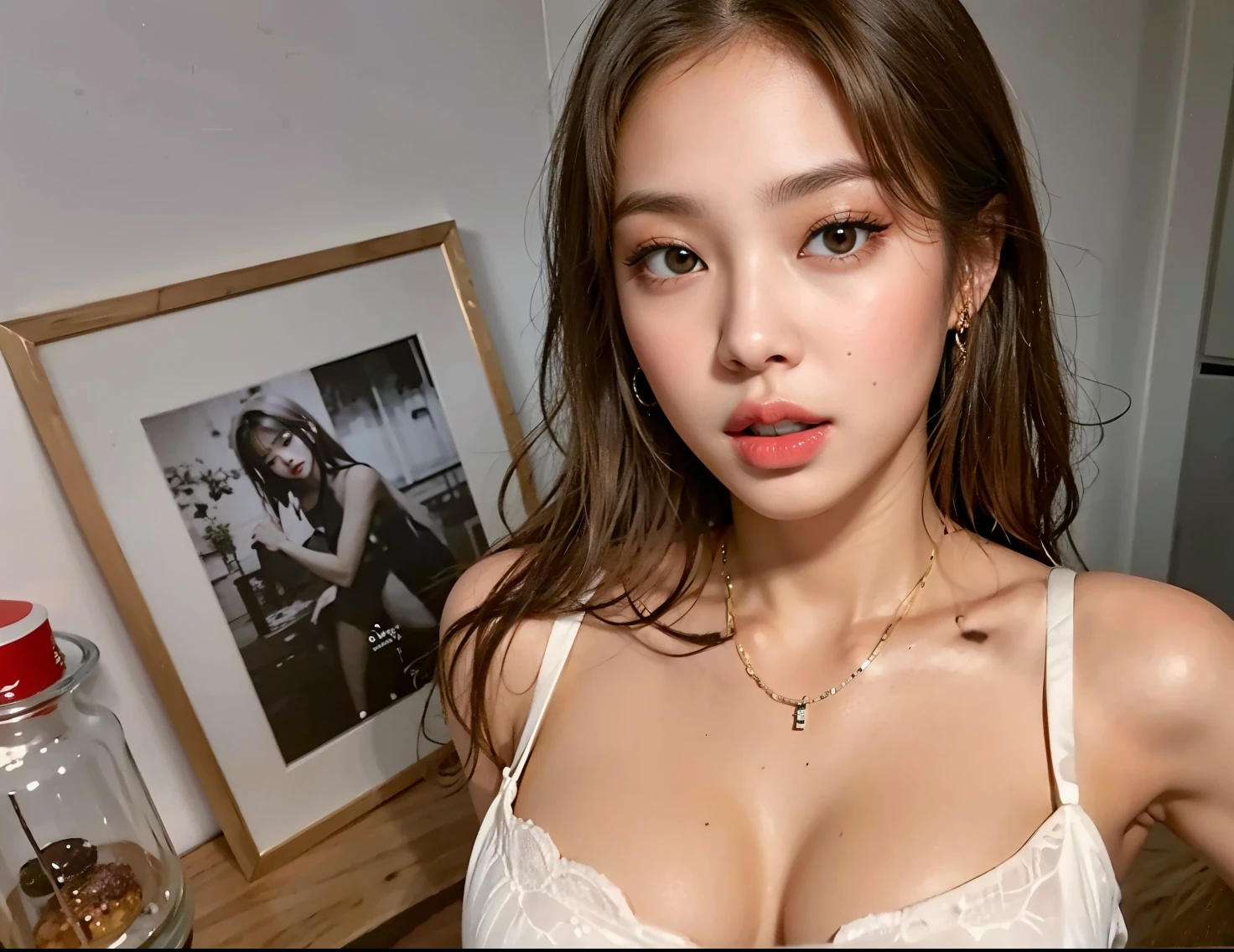 a close up of jennie blackpink in a white bra posing for a photo, Retrato de Sophie Mudd, modelo do instagram, jennie blackpink aka Newmilky, Emily Ratajkowski, portrait Emily Ratajkowski, rosto sexy, Angelina Stroganova, rosto perfeito ), beleza de cair o queixo, beleza de cair o queixo, Victoria Gavrilenko, Yelena Belova,  jennie blackpink 