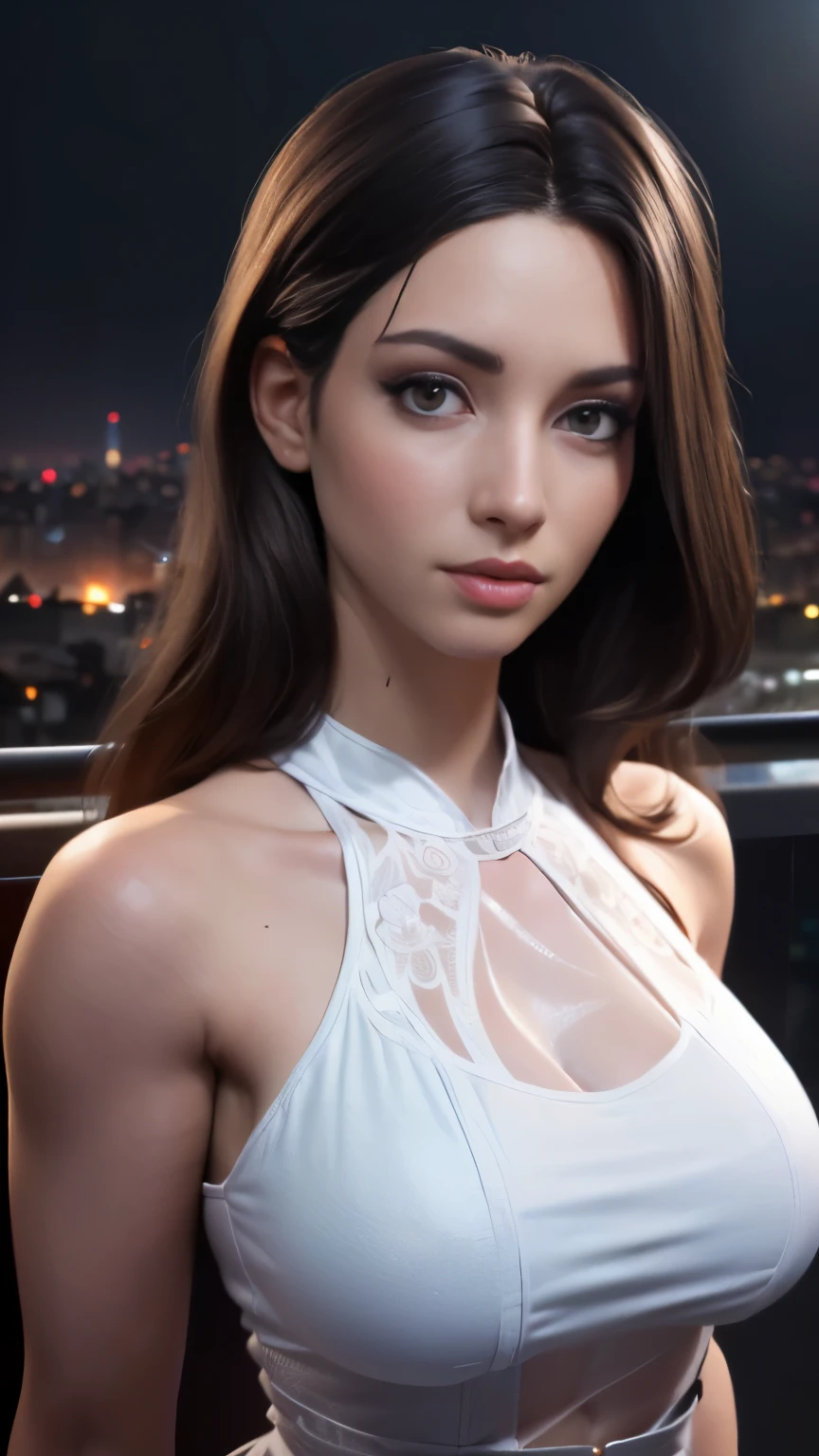 photo of Abella Danger, RAW, beautiful nude woman, ((portrait)), ((detailed face:1.2)), ((detailed facial feature, detailed skin, clear skin), (perfect proportioned body), (high detailed city environment, apartment balcony), (realistic photo, best quality, detailed), (8k wallpaper), (cinematic lighting, dramatic lighting) (sharp focus, intricate)