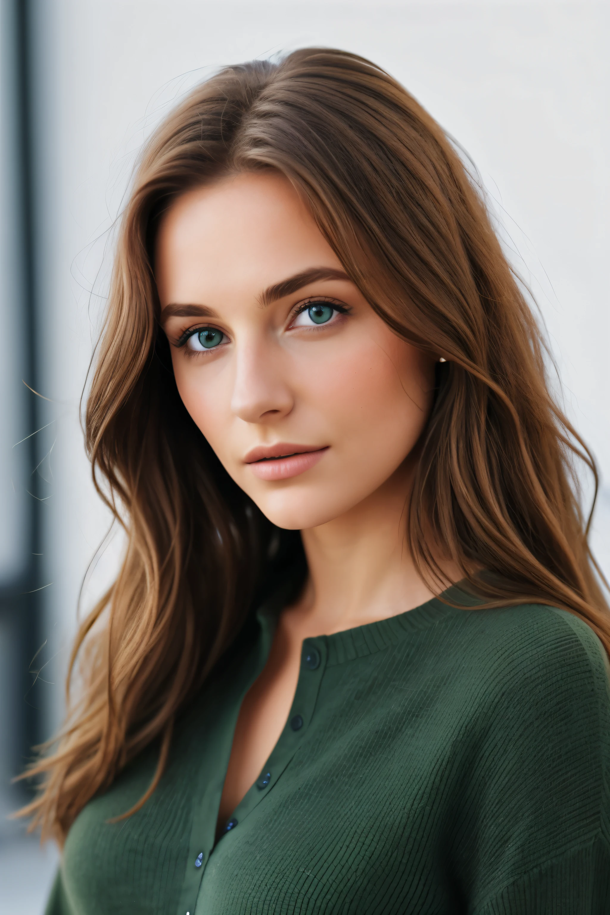 1mujer, (Realist:1), braune Haare, Lange Haare, green eyes, geheimnisvoll