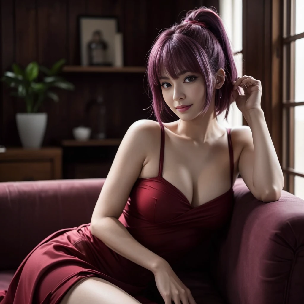 "AYANE FACE" (best quality,ultra-detalhado,Realistic:1.37), retrato, Detailed eyes and facial features, textura de pele delicada e suave, Corpo Perfeito, textura ultra realista, maquiagem perfeita, maquiagem vermelha nos olhos, batom vermelho,  smiling expression, cores vivas, maquiagem vermelha em volta dos olhos, cores vivas, olhos vermelhos, maquiagem vermelha nos olhos, ATHLETIC BODY