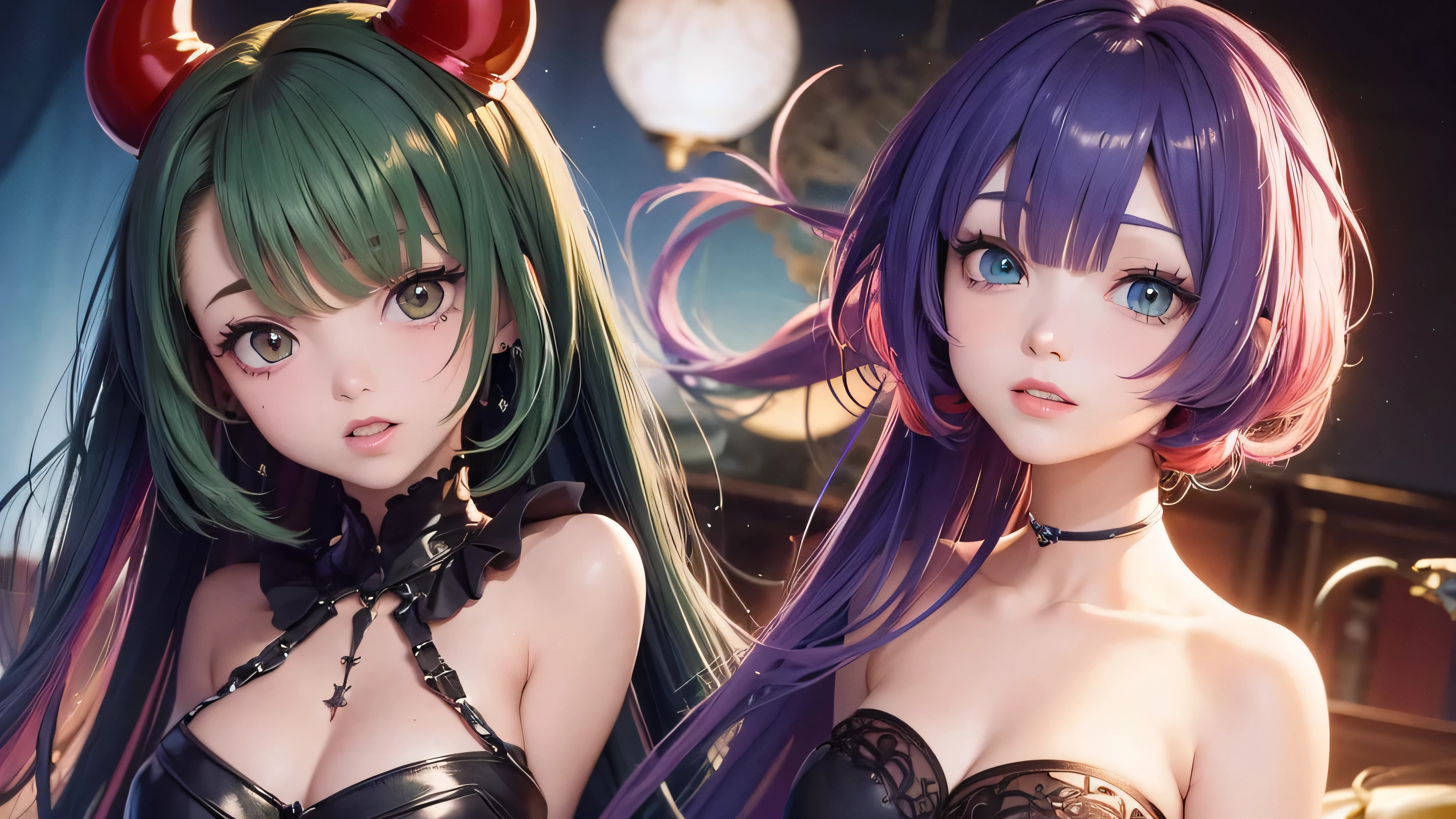 (obra de arte) (ultrarealista) menina de anime, coringa, fantasia
